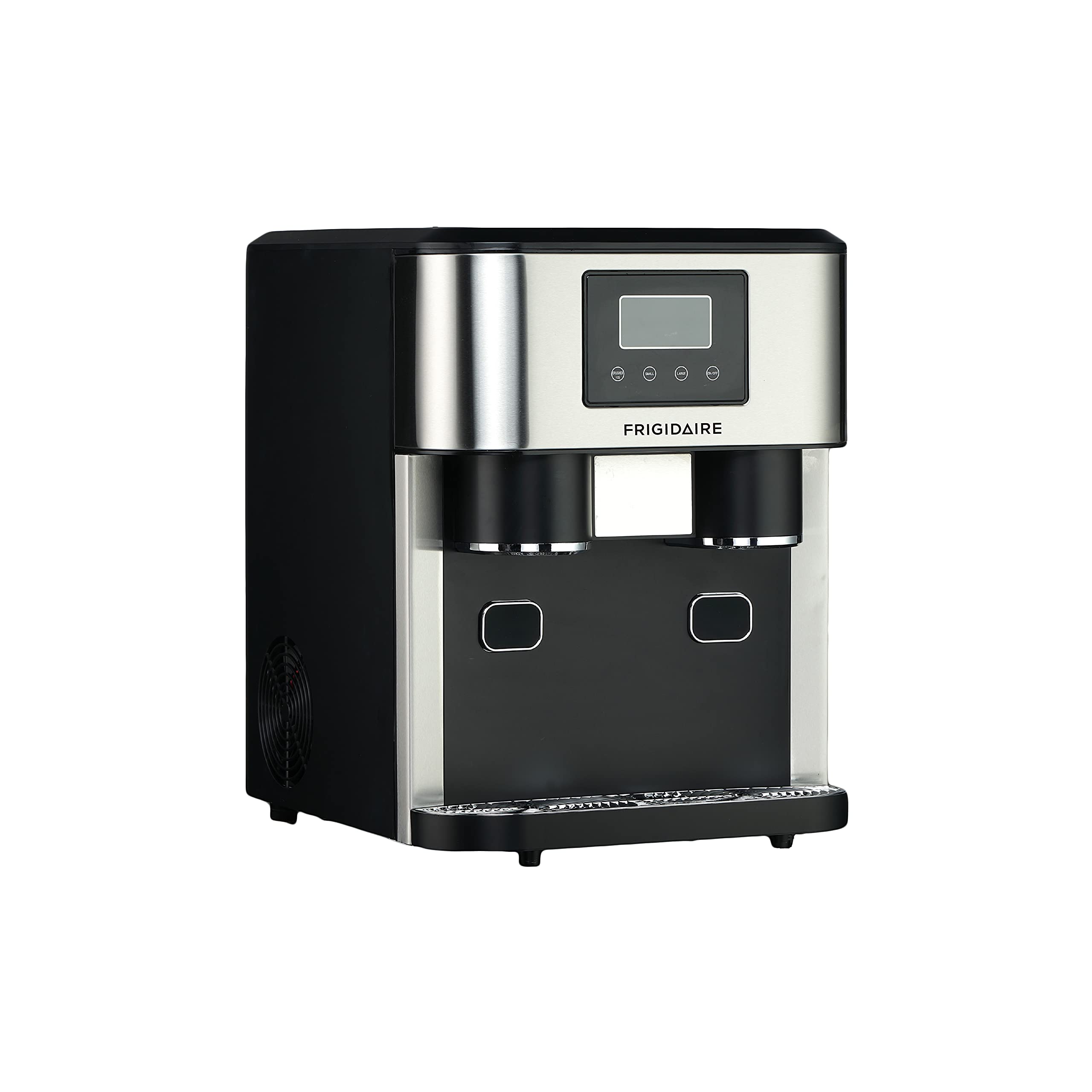 Frigidaire EFIC245-SS EFIC245 3-in-1 Countertop Crunchy Chewable Nugget Style Dual Ice Crusher and Cube Maker, Makes 33 Pounds in 24 Hours, 2 Sizes, with Water Dispenser and Line-in