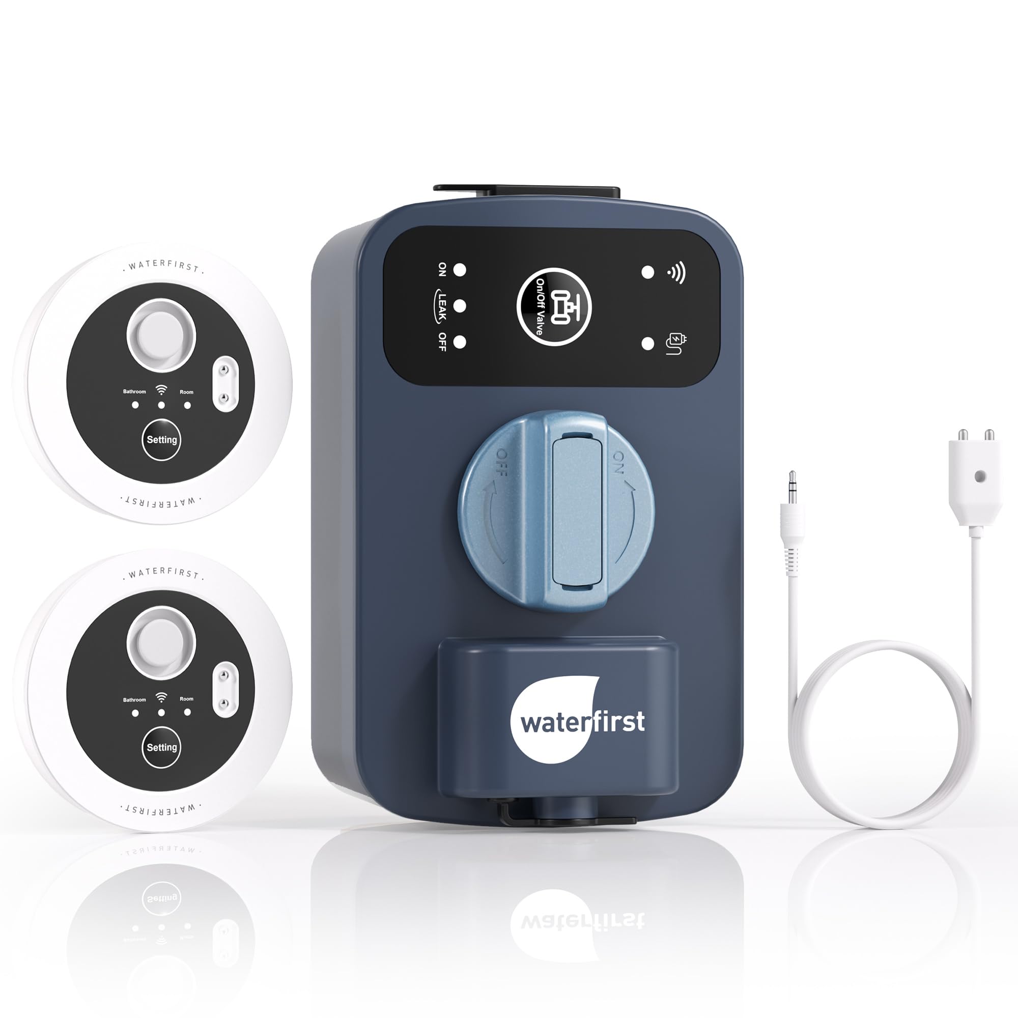 WaterFirst Dr.safeX Water Leak Detector for Home, Automatic Shutoff Sensor Wireless Connected, 3/4-Inch Pipe Compatible, Includes 2 Wireless Leak Sensors, Easy Installation, Protect from Water Damage