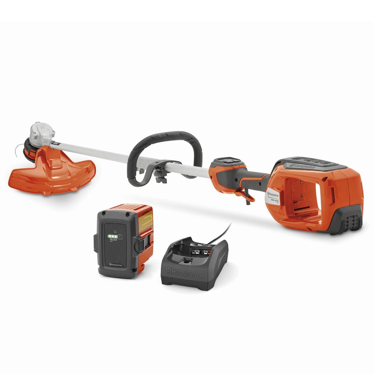 Husqvarna 970480104 320iL 40V WeedEater Brushless Lithium-Ion 16 in. Straight Shaft Cordless String Trimmer Kit