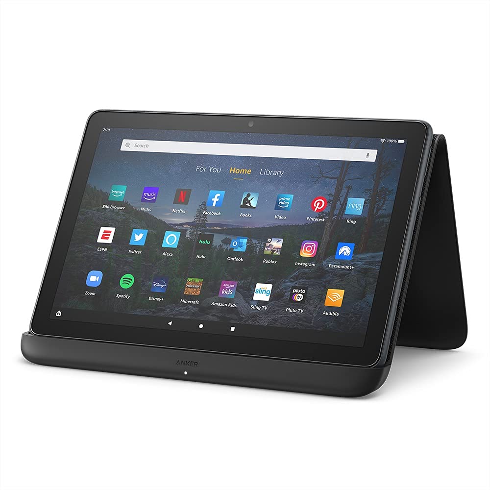 Introducing Fire HD 10 Plus tablet, 10.1" 1080p Full HD display, 64 GB, Slate + Made for Amazon, Wireless Charging Dock, without lockscreen ads