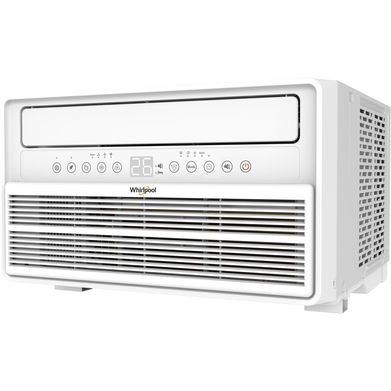 Whirlpool 8,000 BTU Window Mounted Inverter Air Conditioner with Quiet, High Efficiency Operation and Remote, Window AC Unit for Apartment, Living Room, Bedroom, Small Rooms up to 350 Square Feet