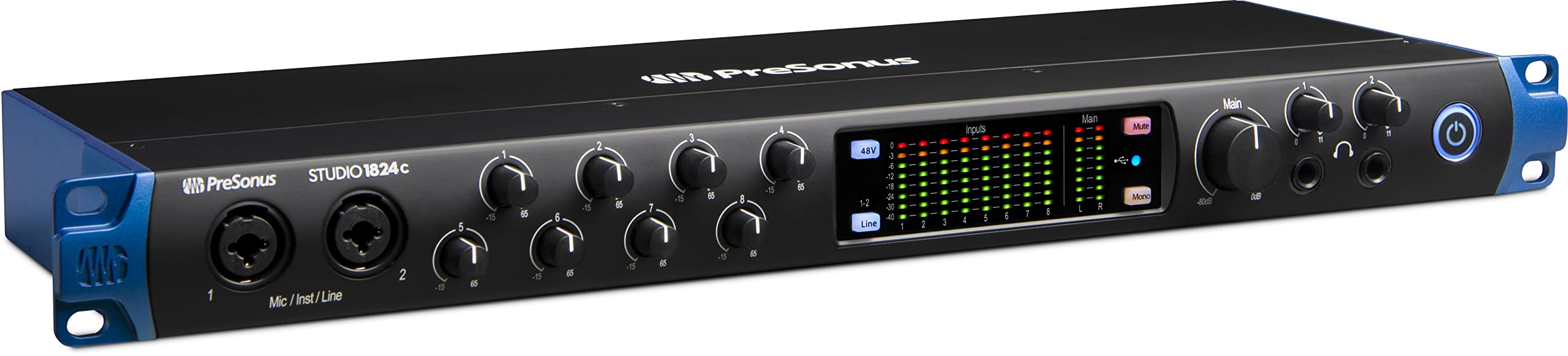 PreSonus Studio 1824c 18x20, 192 kHz, USB Audio Interface with Studio One Artist and Ableton Live Lite DAW Recording Software