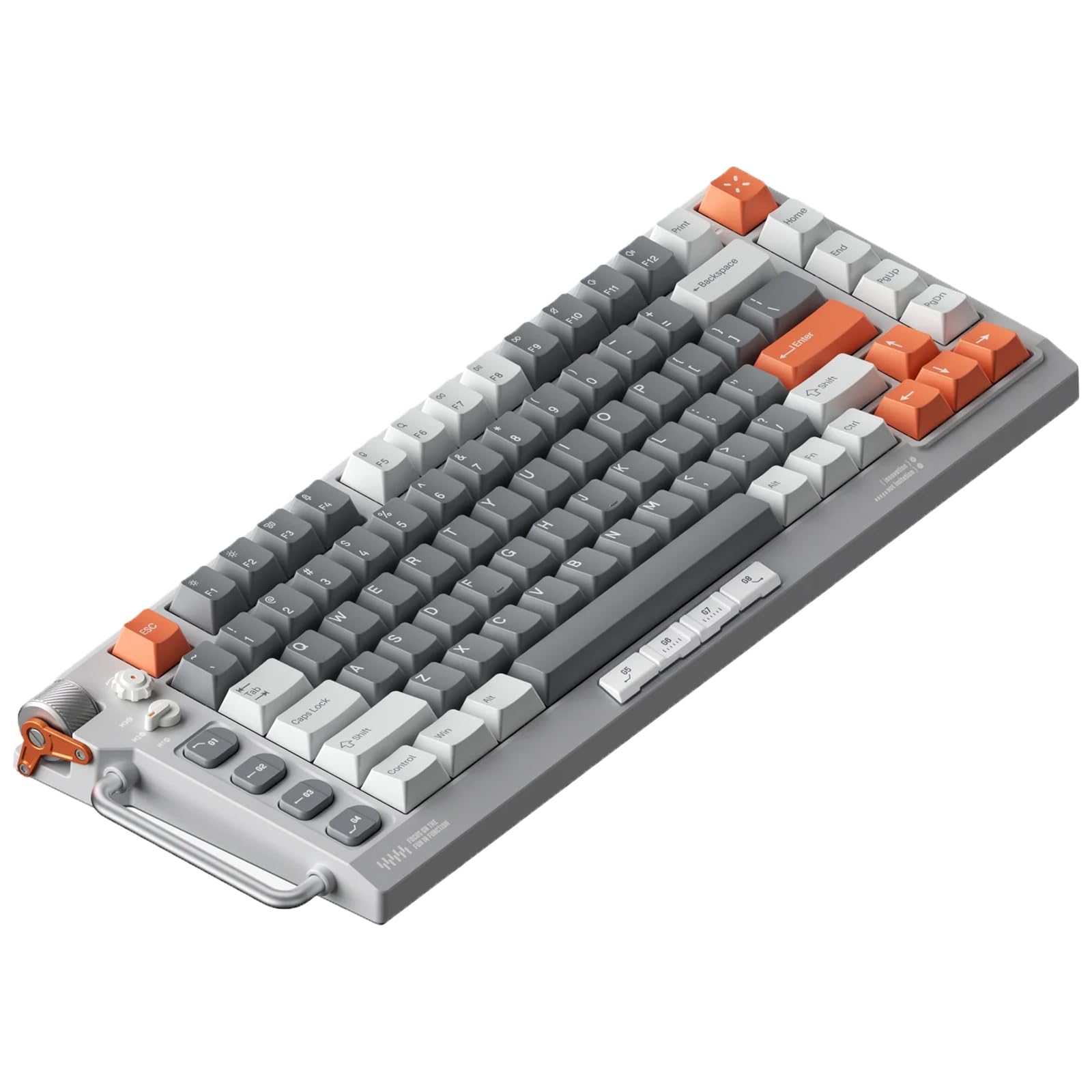 nuphy Field75 HE Wired Magnetic Switch Gaming Keyboard,83 Keys,PBT Keycaps,One Knob Volume Control, Hall Effect Keyboard,8K Hz Polling Rate,Adjustable Actuation,Rapid Trigger-Magnetic White Switch