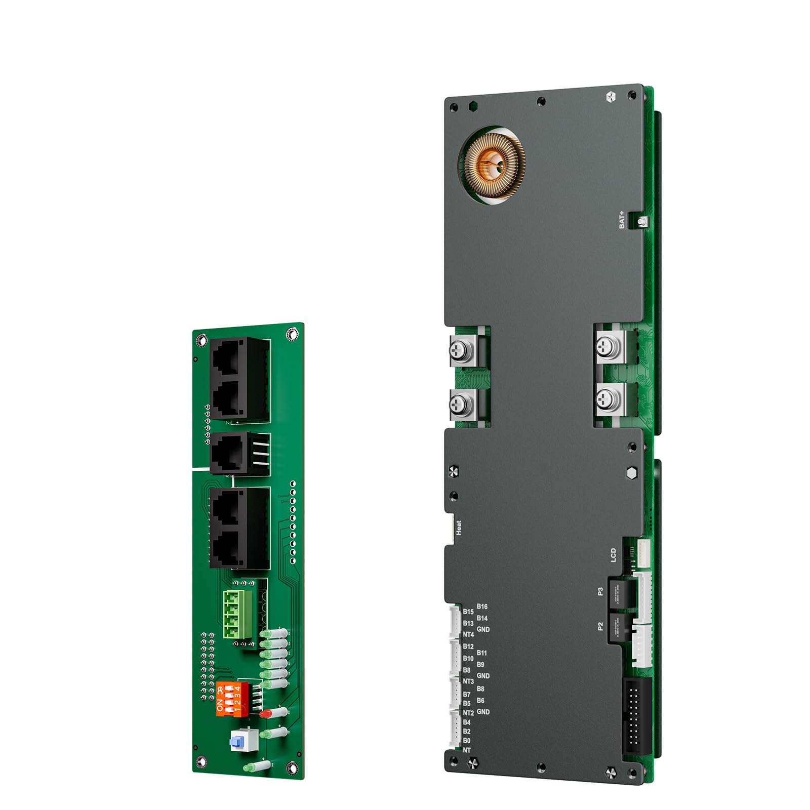 JKBMS Inverter BMS 8S-16S 24V-48V 150A Home Energy Storage BMS 1A Active Balance Built-in Bluetooth with RS485 CAN for Solar System (JK-PB1A16S15P)