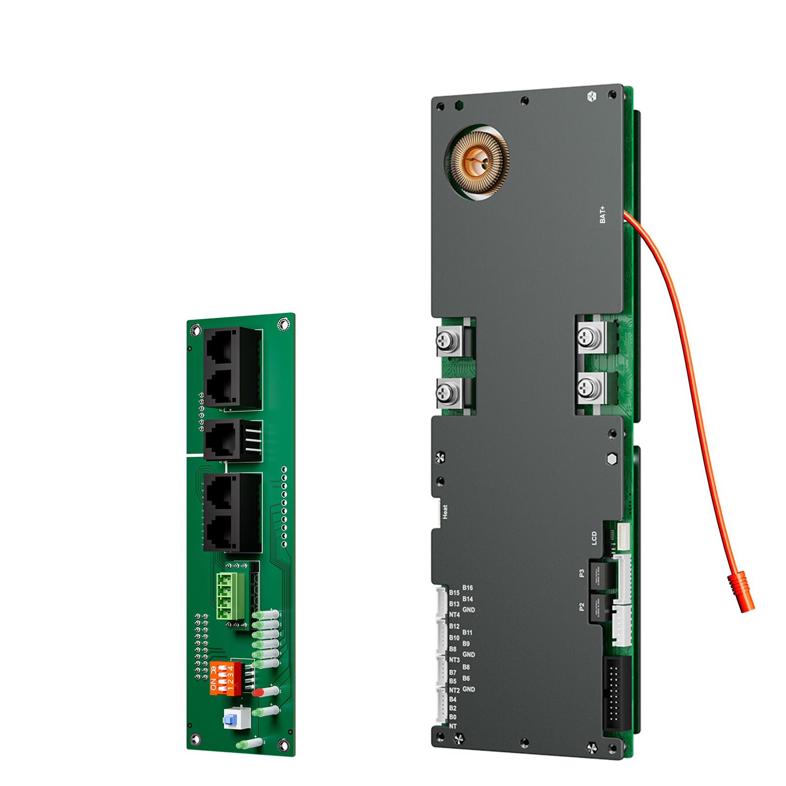 JKBMS Inverter BMS 8S-16S 24V-48V 200A Home Energy Storage BMS 2A Active Balance Built-in Bluetooth with RS485 CAN for Solar System (JK-PB2A16S20P)