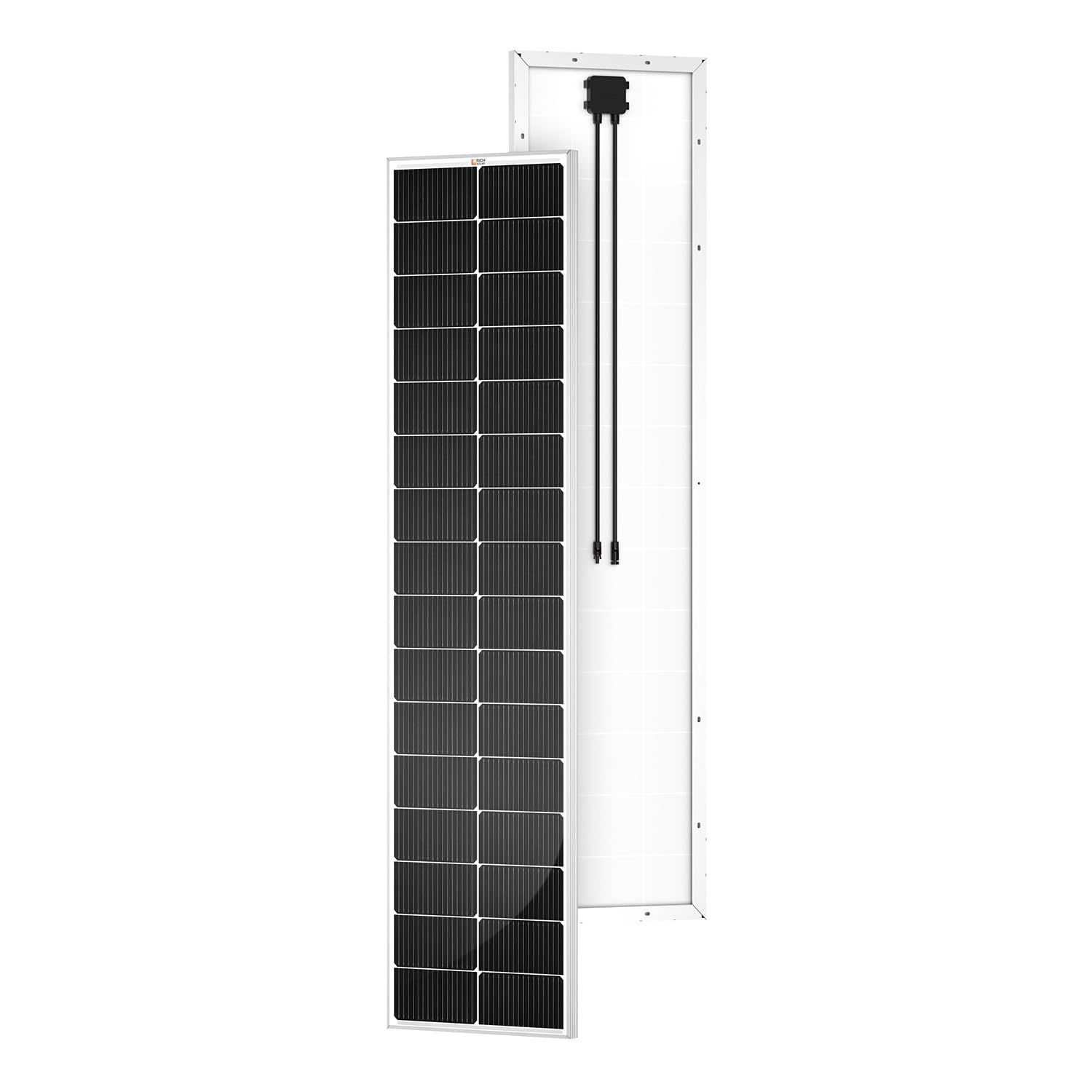 RICH SOLAR MEGA 130 Slim 130 Watt 12 Volt Monocrystalline Solar Panel for RV, Trailer, Motorhome