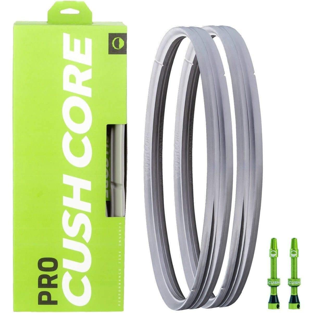 CushCore Pro Set - Includes (2) Tire Inserts, (2) Presta Valves & Rim Stickers, Easy at-Home Installation, Bicycle Tire Inserts, Helps Improve Ride Quality, Fits a 33mm-46mm Tire (2-Pack)