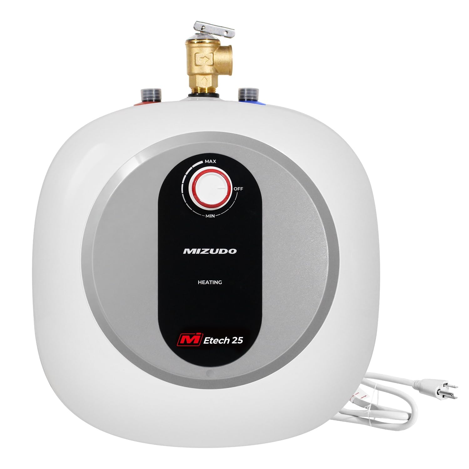 Electric Mini Tank Water Heater - MIZUDO 2.5 Gallon Under Sink Small Hot Water Heater - 110 120V Point of Use for RV, Camper, Kitchen, Food Truck - Easy to Install - Wall or Floor Mounted
