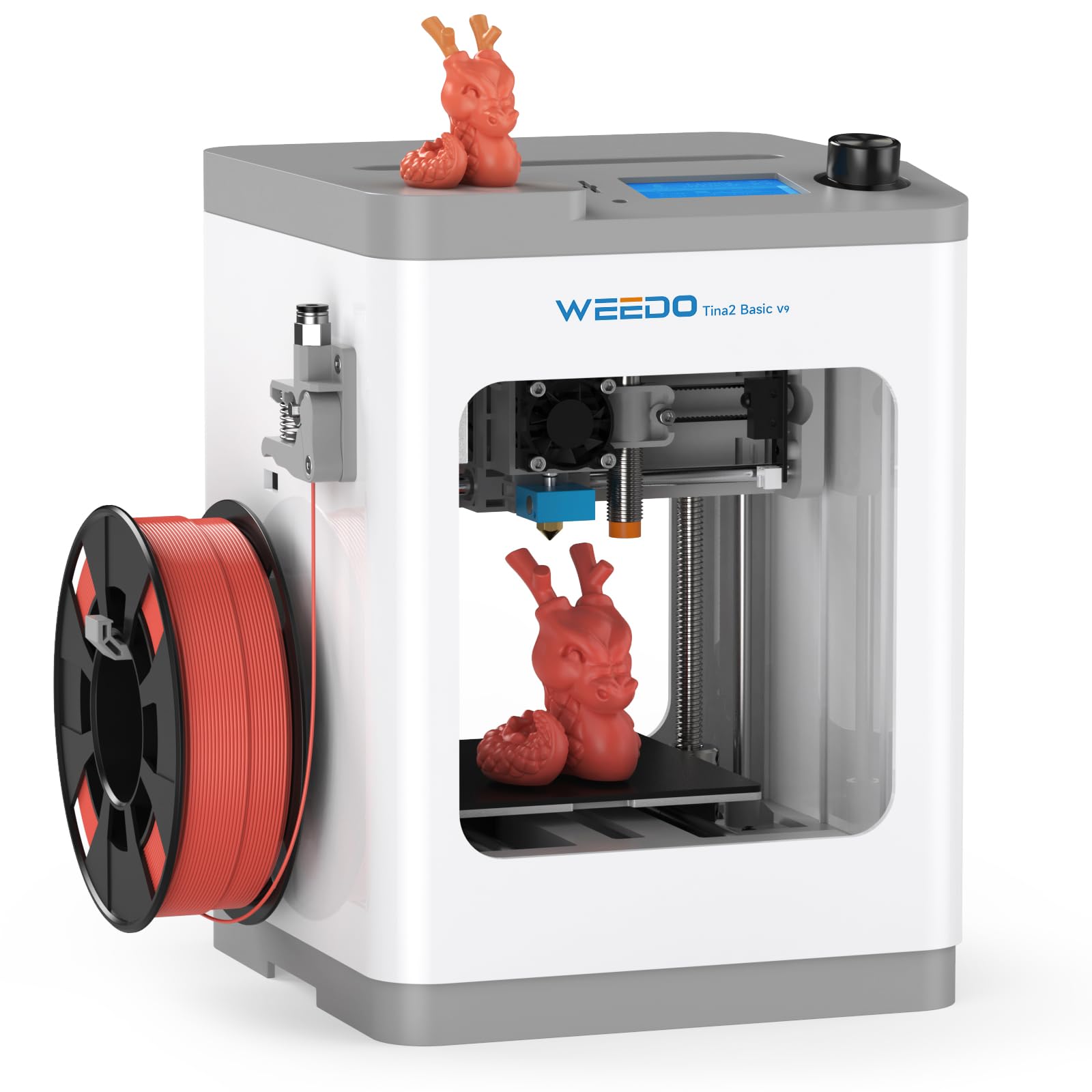 Tina2 Mini 3D Printers, WEEDO Fully Assembled 3D Printers for Kids, Fully Open Source and Auto Leveling, 3D Printer for Home Use, Flexible Printing Platform, Print Area 3.93x84.72x3.93 inch