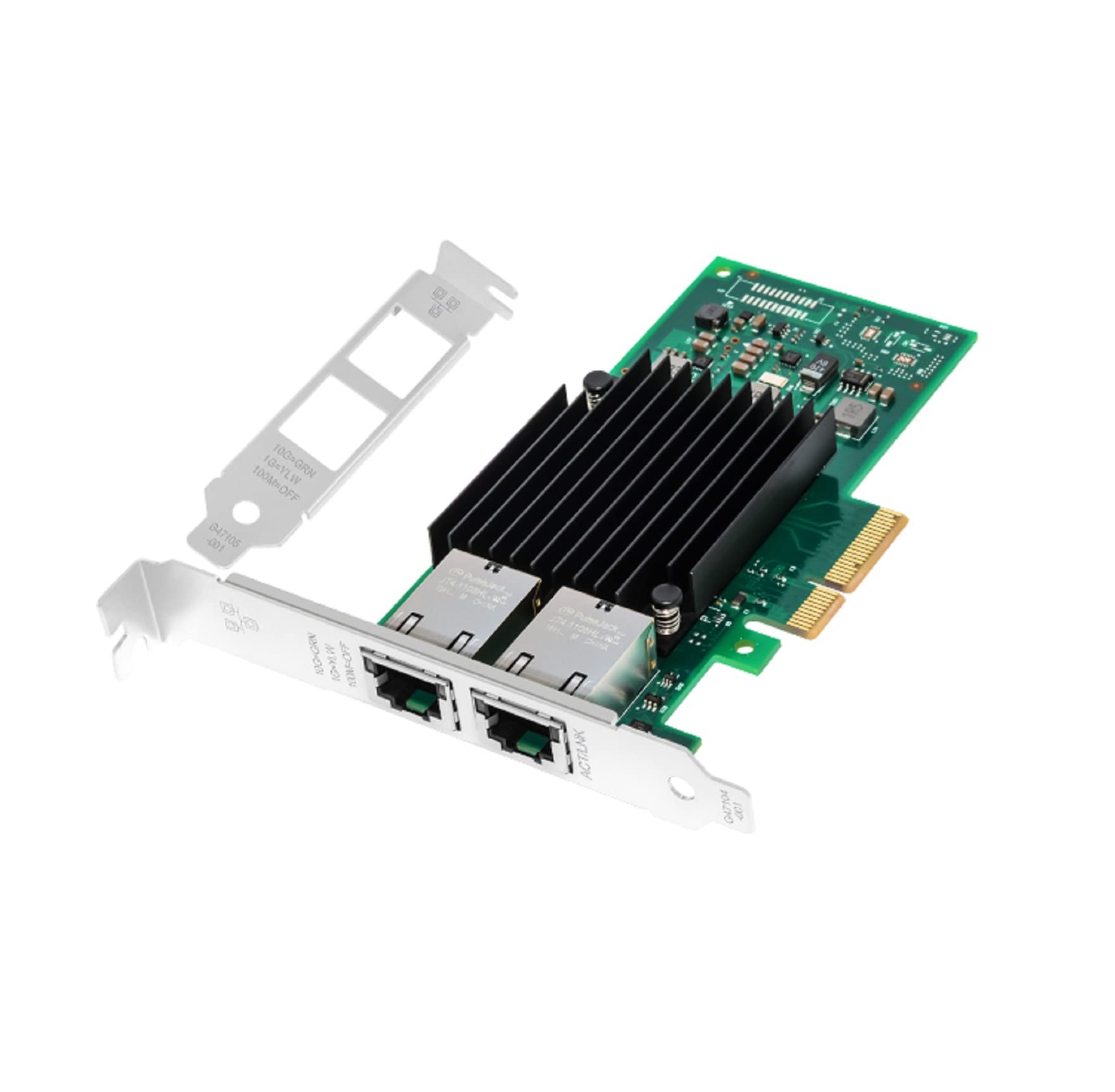 10gb PCIE x4/x8/x16 Ethernet Converged Network Adapter X550T2 Copper Dual RJ45 Port LAN Card NIC Compatible with Intel X550T2 10GBase-T X550AT Server Support Windows Server/Windows/Linux/VMware ESXi