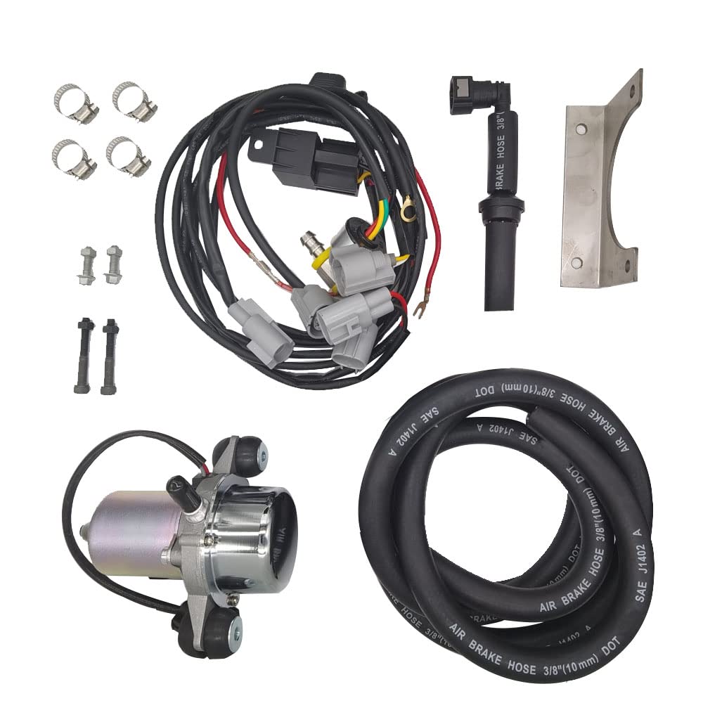 TMaster 12V Brake Booster Vacuum Pump kit - "Plug and Play" w/installation kit,Quiet high-performance 18'' to 25'' electric vacuum pump for brake booster