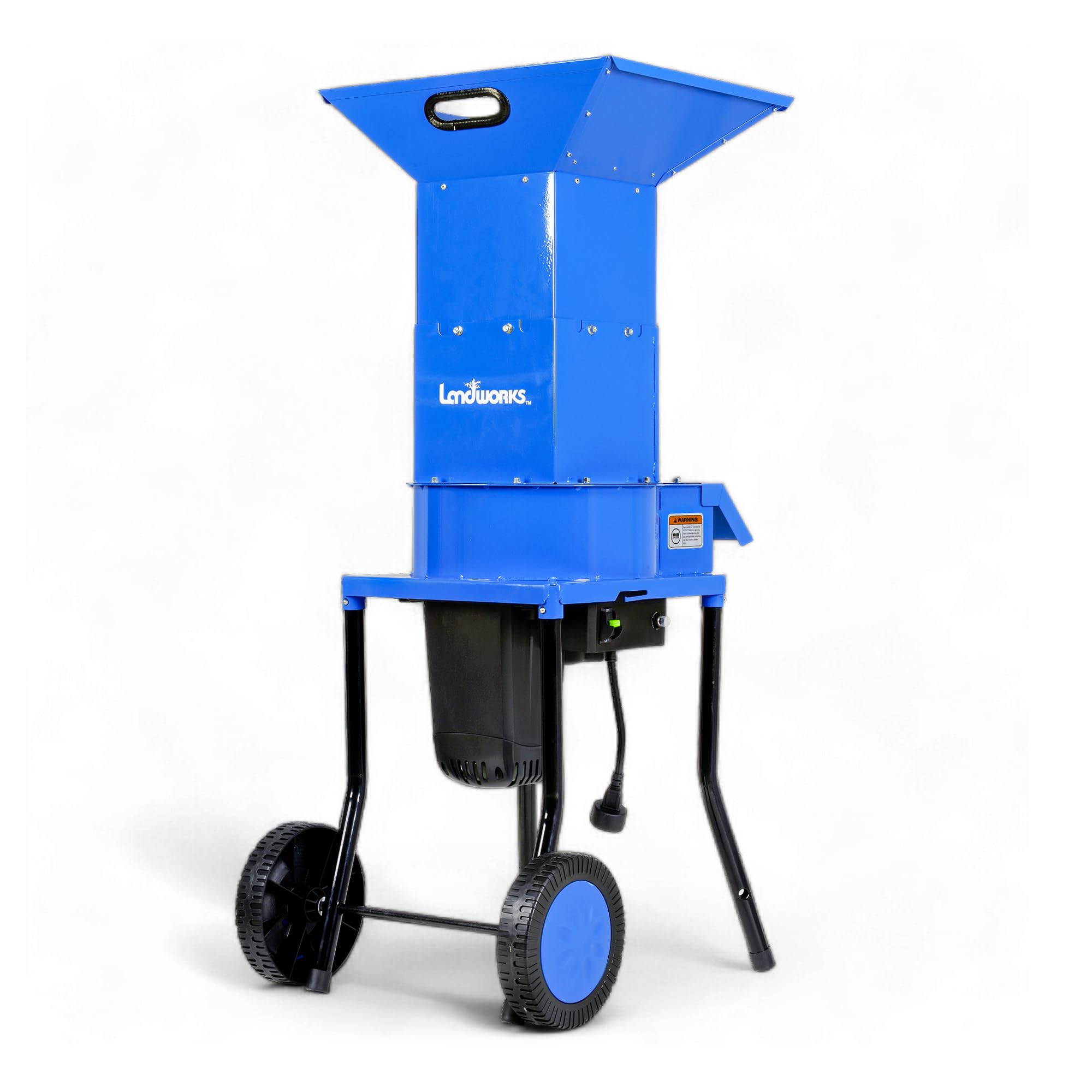 Landworks Leaf Mulcher Shredder Electric Green and Waste Management Heavy Duty 120V AC 11" Inch Cutting Blade .5" Inch Cutting Capacity for Leaves, Grass, & Clippings