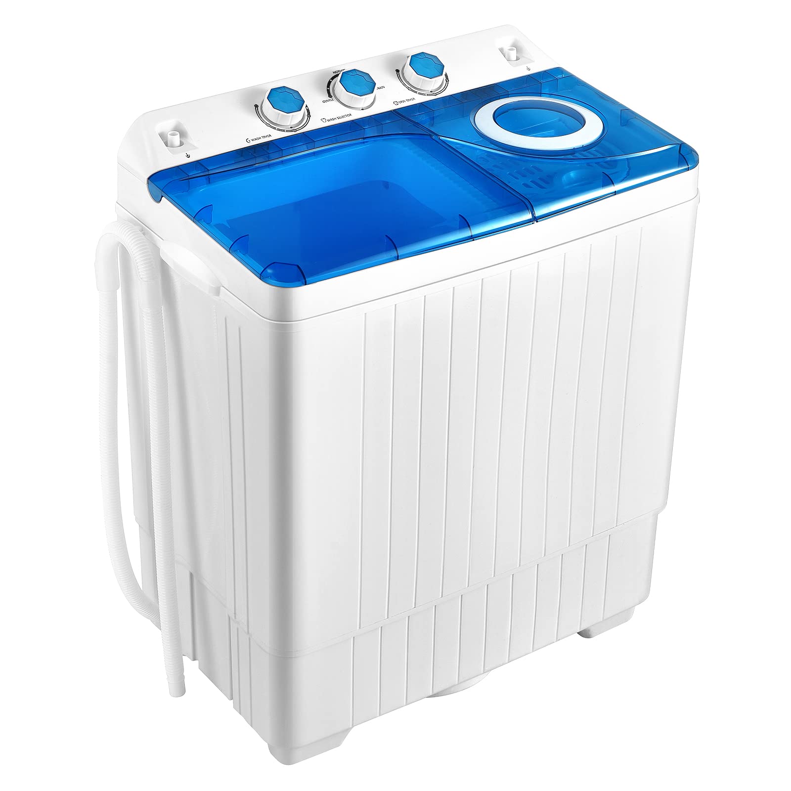 Giantex Portable Washing Machine, 2 in 1 Washer and Spinner Combo, 26lbs Capacity 18 lbs Washing 8 lbs Spinning, w/Timer Control, Built-in Drain Pump