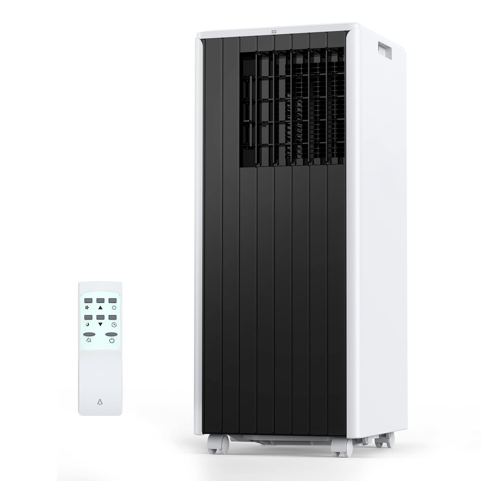8,000 BTU Portable Air Conditioner with Remote, Dehumidifier, Fan Mode for Rooms Up to 350 Sq. Ft., 3-In-1 AC Unit with Timer & Window Kit, Grey