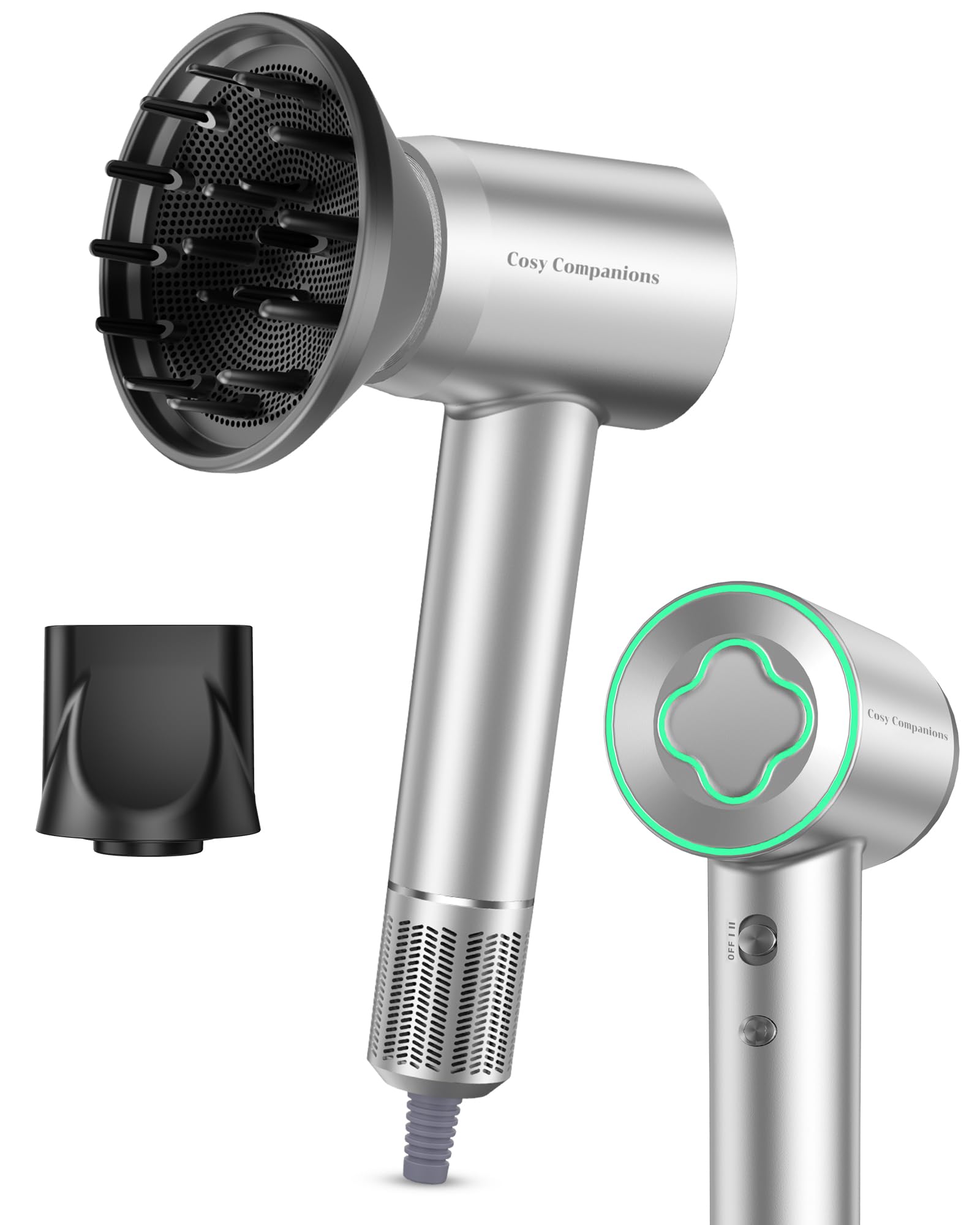 Professional Ionic Blowdryer with Magnetice Nozzle, Hairdryer for Home&Travel