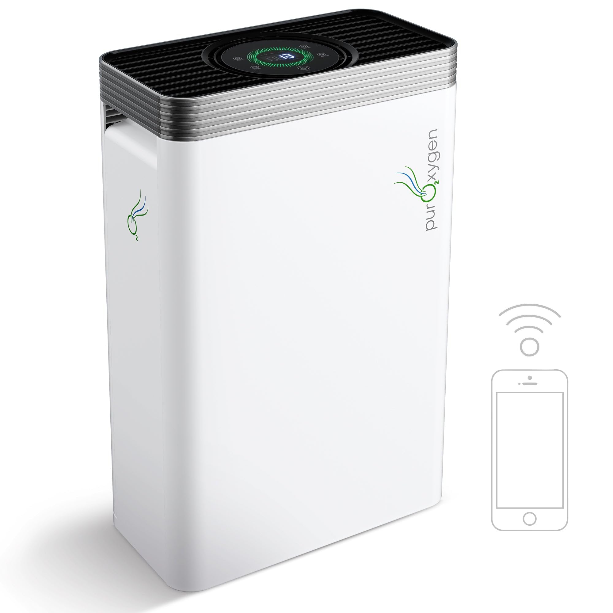 Smart Air Purifiers For Home - Large Room Up to 2700 Sq Ft, H13 HEPA Filter, 4-Stage Filtration, WiFi App, Quiet Operation - For Smoke, Pollen, Pet Hair, Dust, Bad Smells - Office, Bedroom, Basement
