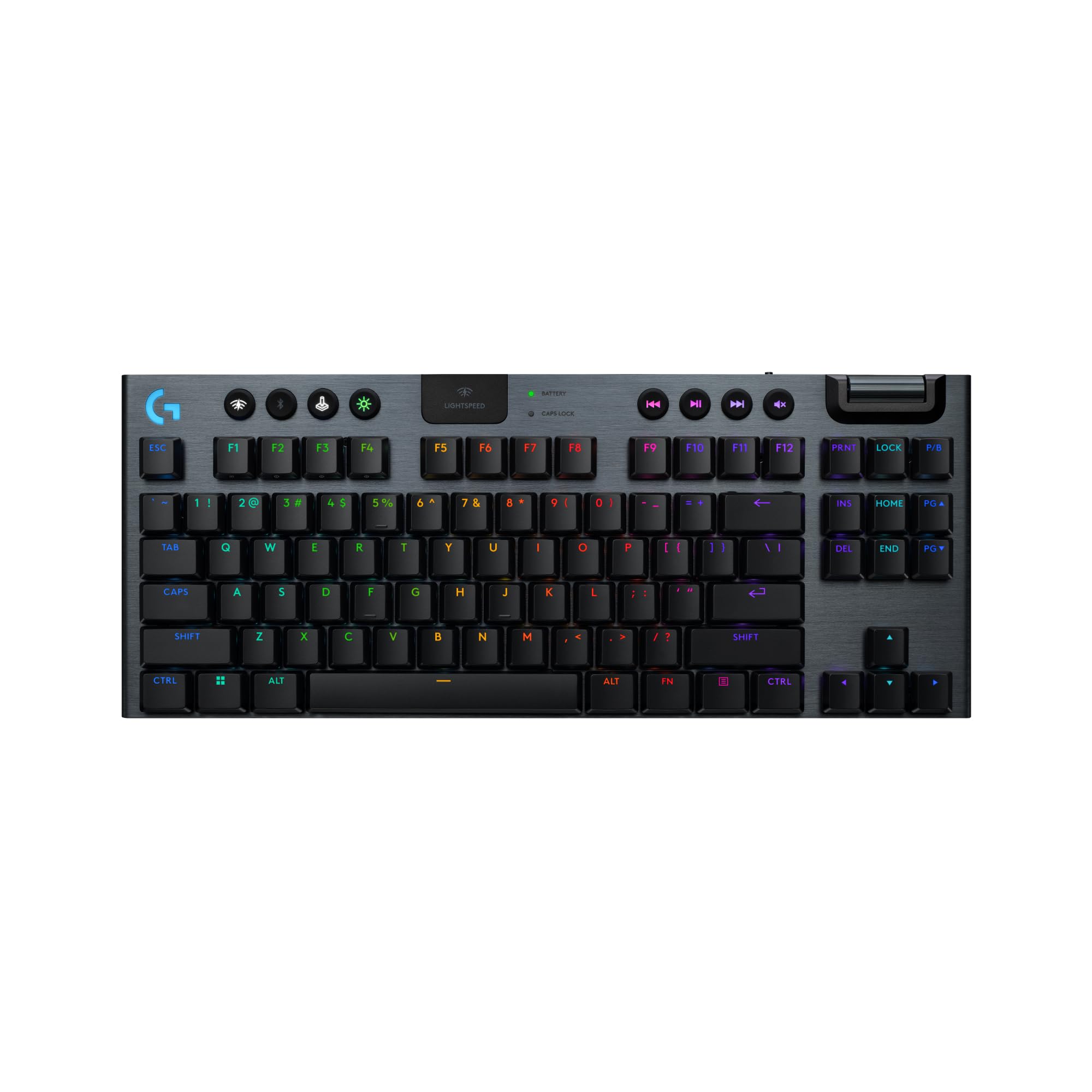 Logitech G915 X Lightspeed TKL Low-Profile Wireless Gaming Keyboard, Double-Shot PBT Keycaps, Fully Programmable Keys, RGB Backlighting, Sleek Aluminum Finishing, GL Brown Tactile - PC/Mac