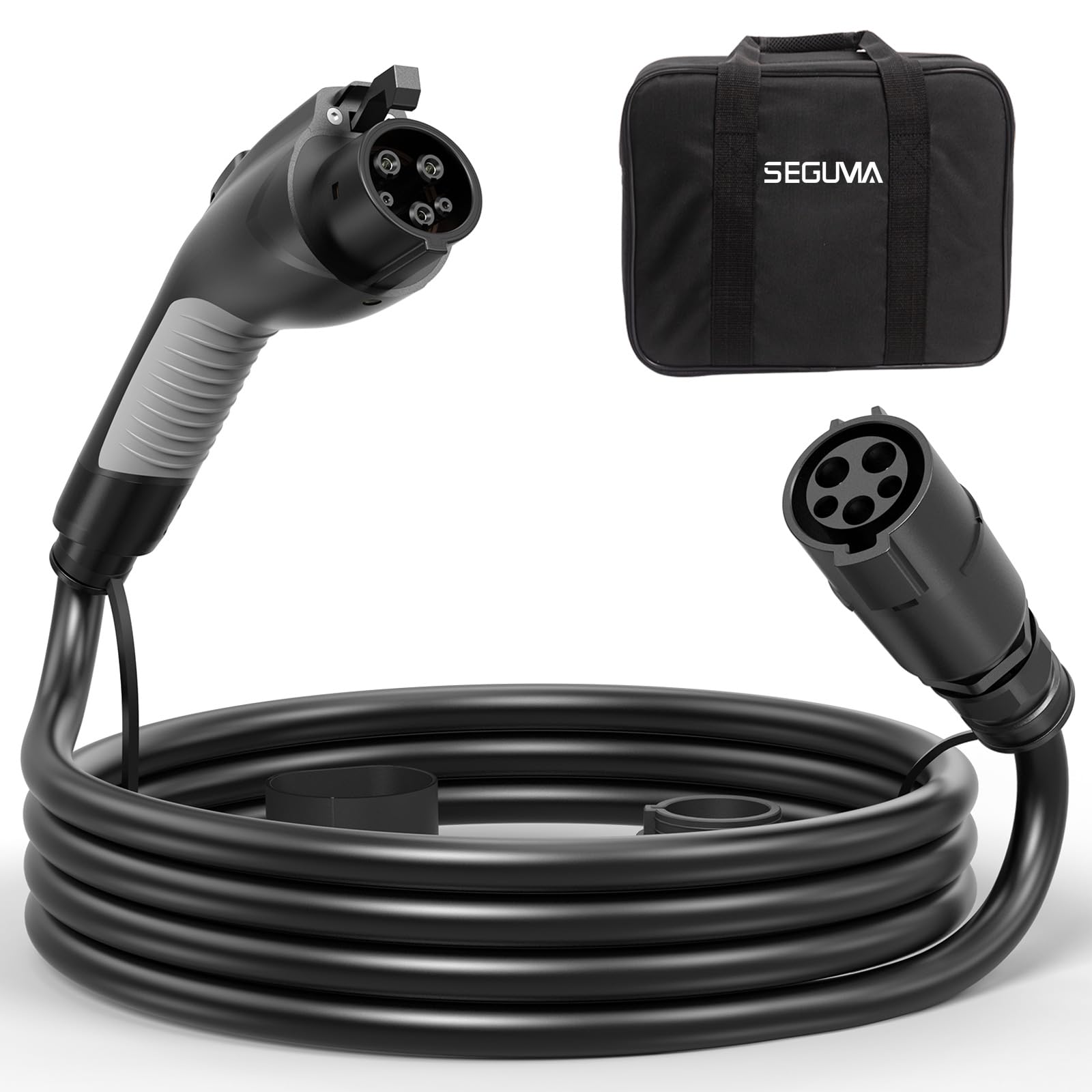 EV Charger Extension Cable, 21ft 50Amp J1772 Extension Cable Compatible with 110V-240V SAE J1772 EV Chargers, Suitable for J1772 EVs/PHEVs, Level 1/ Level 2 IP66 Car Charger Extension Cord with Bag