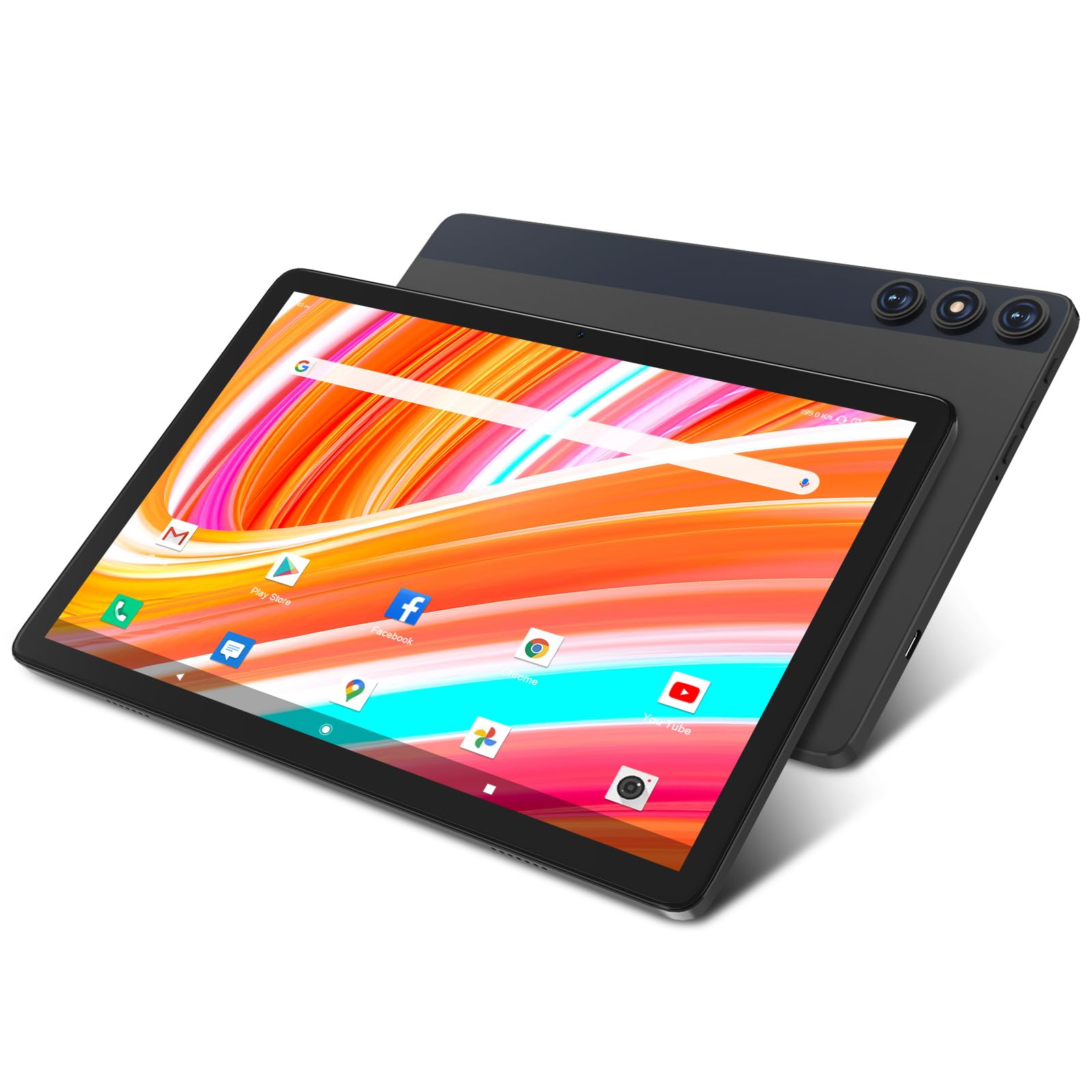 MEIZE Android 14 Tablet 10 Inch 2025 Latest Octa-Core Tablet, Dual 4G Cellular with Tab 128GB ROM+14(8+6) GB RAM/512GB Expandable, 13MP+8MP Camera with Bluetooth 5.0/GPS/5G WiFi/HD Display (Gray)