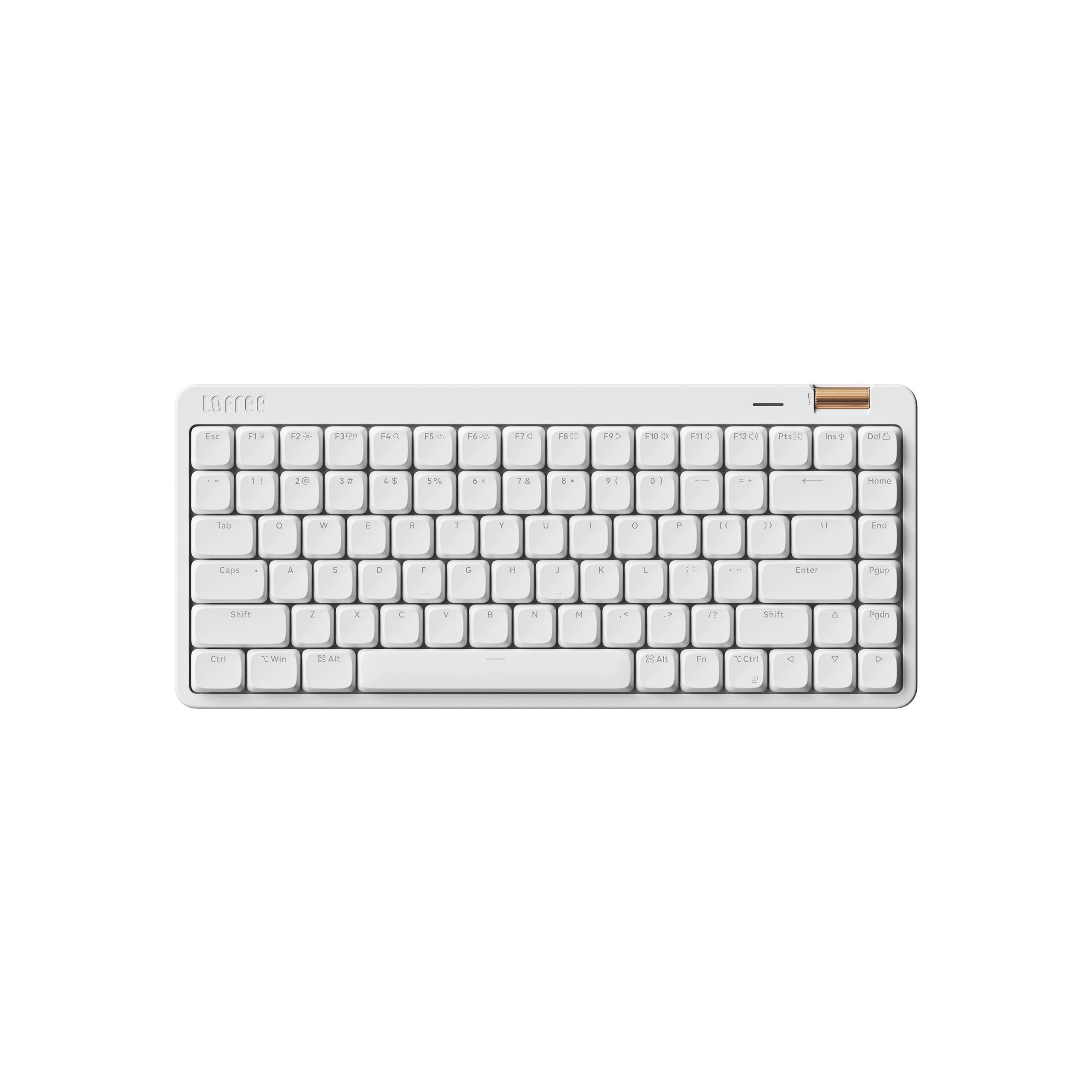 Flow Lite 84 Keys Low Profile Mechanical Keyboard, 75% Swappable Rechargeable Wireless Keyboard with 2.4G Receiver, Bluetooth and Wired Connection for Windows, Mac/Spector Linear Switches (Off-White)