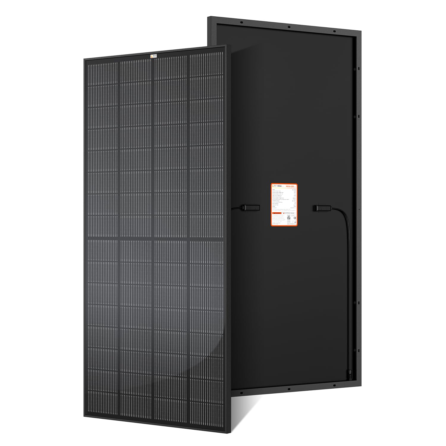 RICH SOLAR 250 Watt 12 Volt Monocrystalline Solar Panel High Efficiency Solar Module for RV Trailer Camper Marine Off Grid All Black