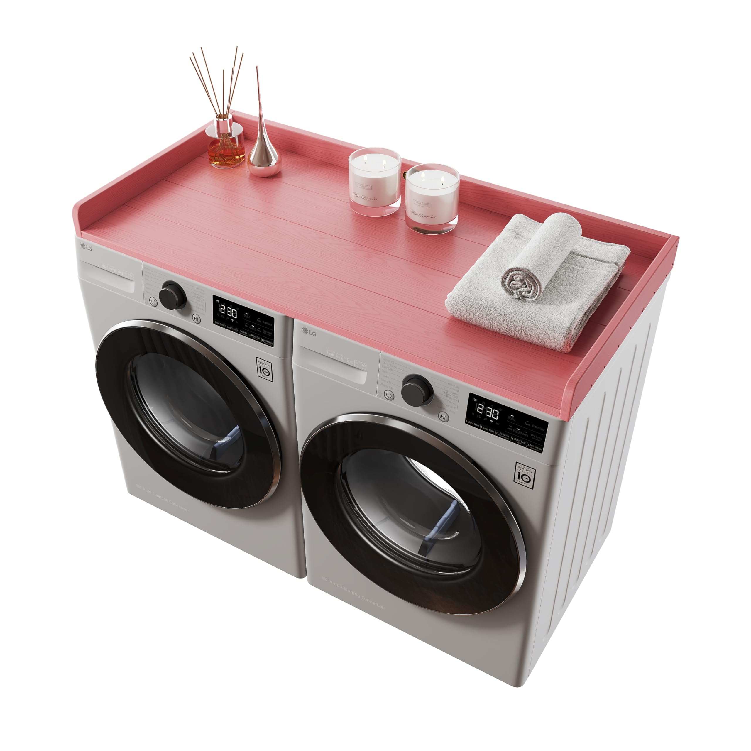 ClimbHope Washer Dryer Countertop HDPE No Installation - Washer and Dryer Topper Covers for The Top Laundry Room Organization and Storage Waterproof