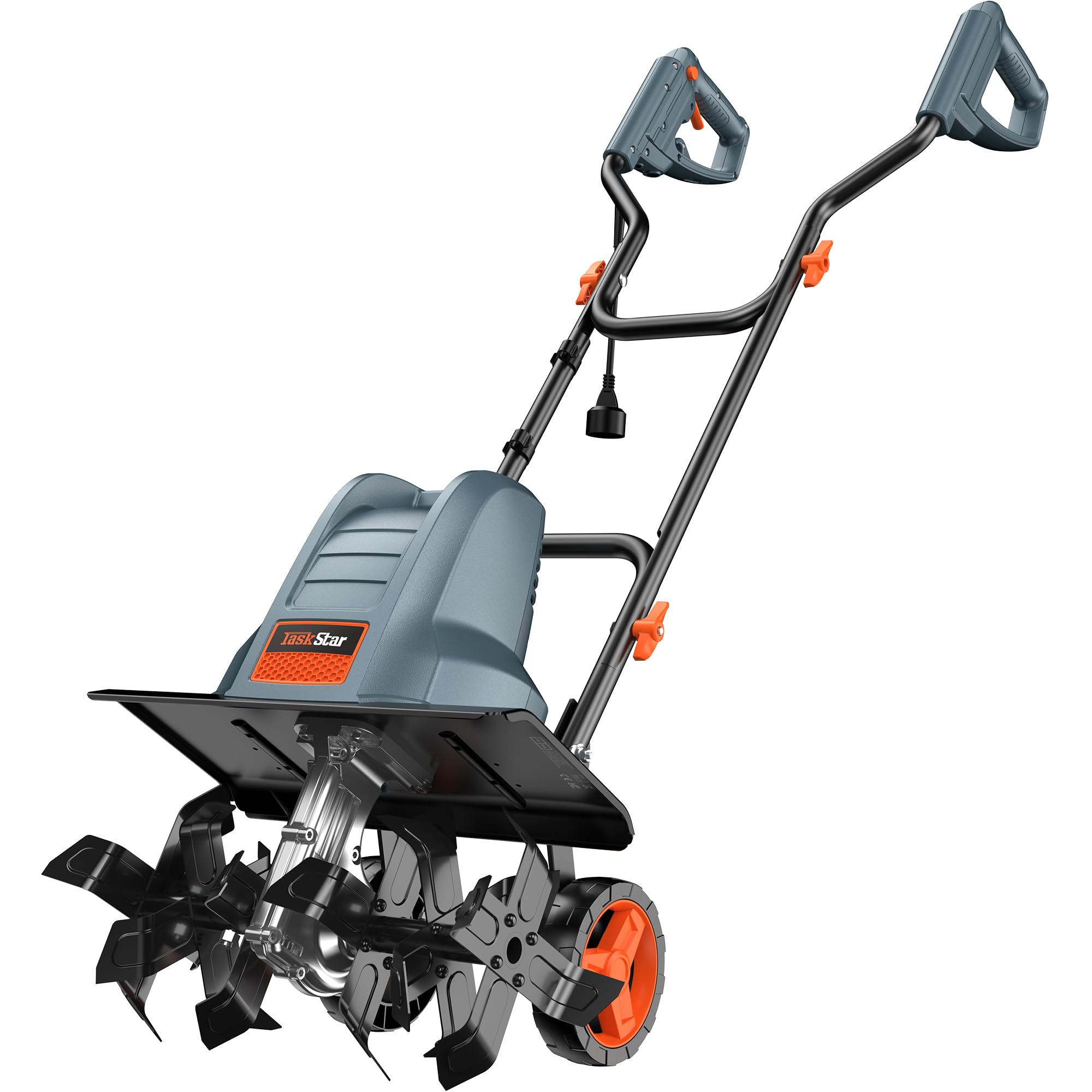 Electric Tiller for Gardening 380 RPM Rototiller 18 Inch Cultivator 13.5Amp TaskStar TH4500 Corded Tiller,9 Inch Deep Soil Tiller Heavy-Duty Blades*6,Variable Three-Position Wheels for Smooth Workflow