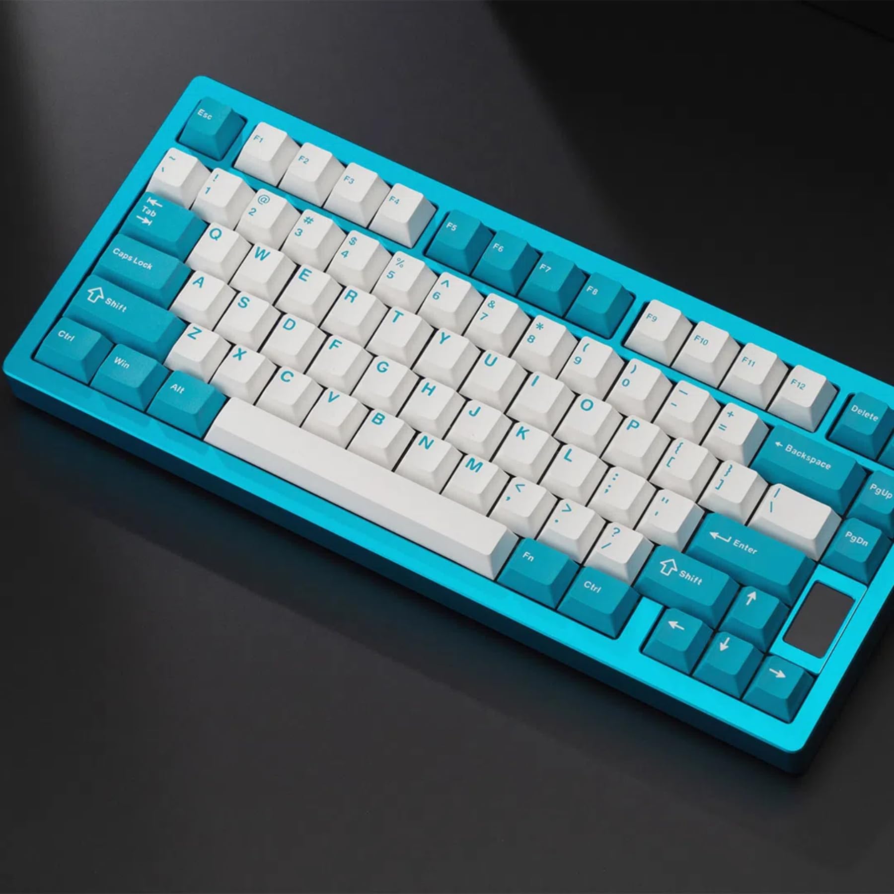 Chilkey ND75 Aluminum Keyboard 75% Percent Wireless Gaming Mechanical Keyboard with LCD Screen, Quick Assembly, BT/2.4G/USB-C, Hot Swappable Per-Key RGB Custom Blue Key Board for Laptop Office PC