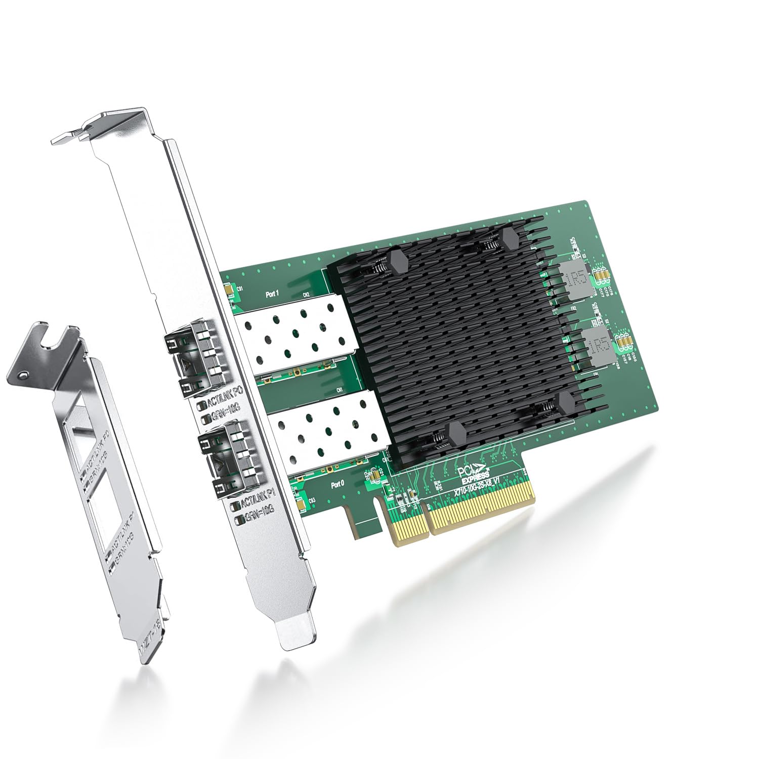 ipolex 10Gb SFP+ PCIe NIC Network Adapter Card with Intel X710-DA2, Dual SFP+ Port, Intel X710-BM2 Controller, PCI Express 3.0, 10Gb PCI-E Ethernet LAN Adapter Support Windows Server/Linux/VMware