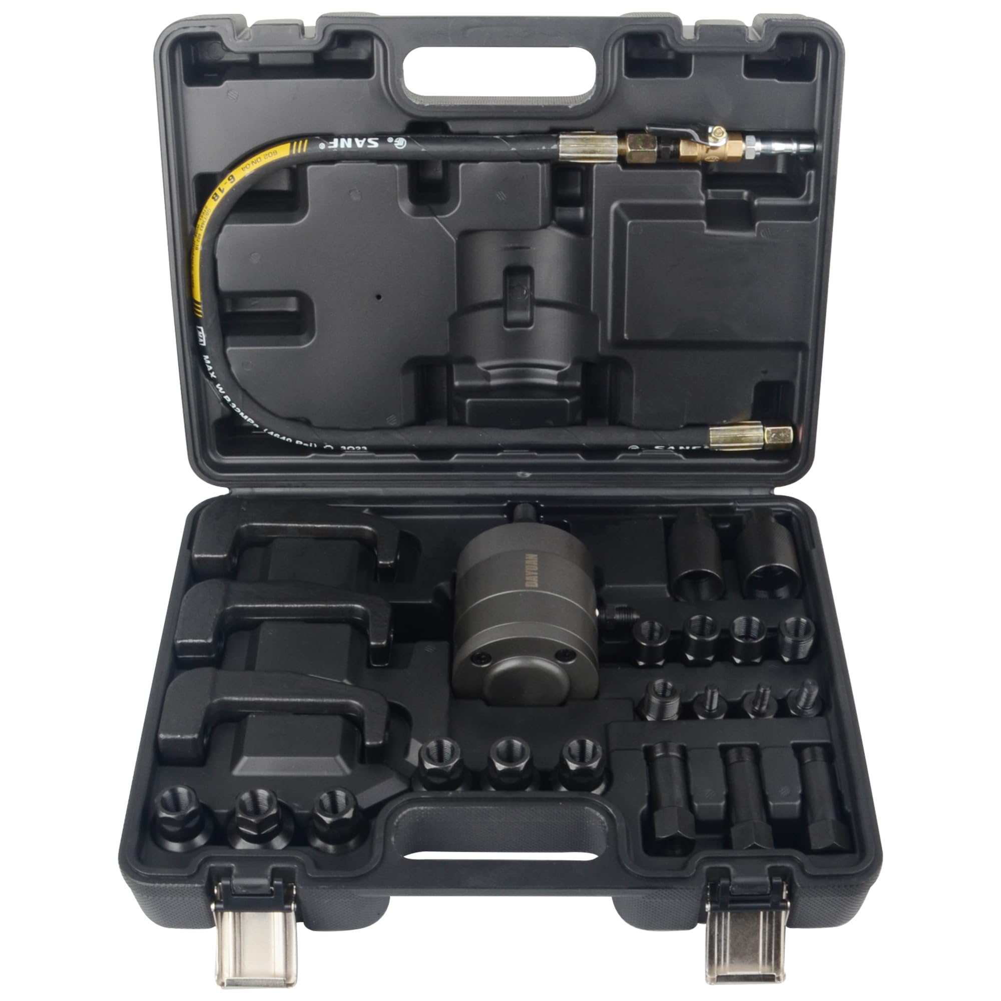 DAYUAN 24pcs Professional Pneumatic Diesel Injector Puller Air Vibration Injector Removal Tool Kit Set