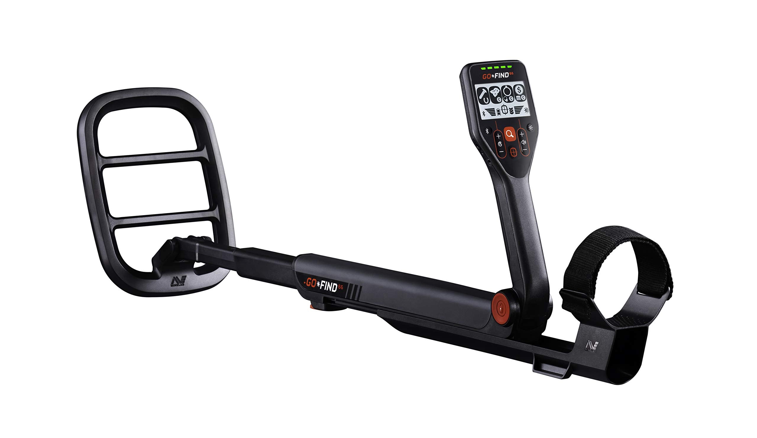 Minelab GO-FIND 66 High-Power Ultra-Light Metal Detector for Adults with 10" Waterproof Coil, Earbuds & Digging Tool