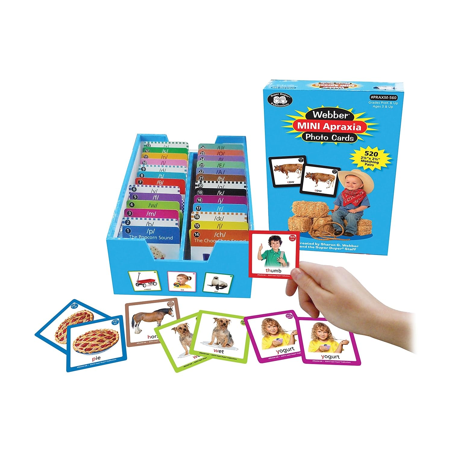 Super Duper Publications | Webber® Mini Apraxia Photo Flash Cards | Activities for Children | Speech Therapy | Target Sound Practice | Consonant and Vowel Sounds | Games | Resource