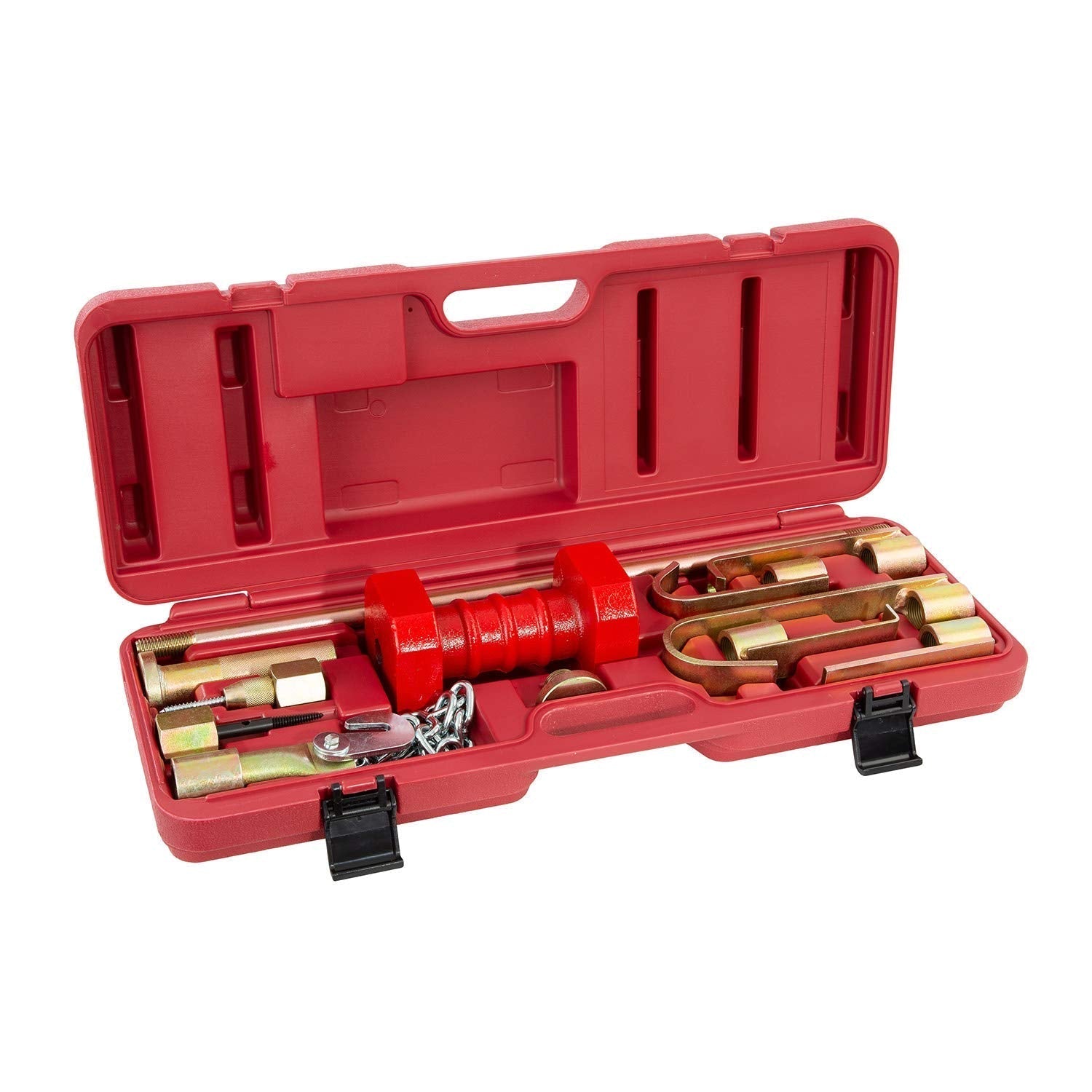 OEMTOOLS 25922 Dent Puller Kit, 10-Piece Drop Forged Steel Dent Removal Kit For Cars, Includes 12 lb. Slide Hammer, Hooks, Drivers, Fasteners, And Tools