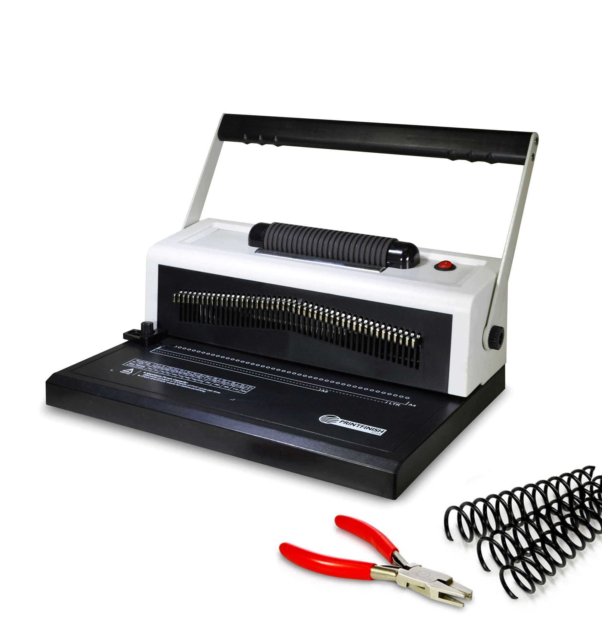 S25A Coilbind Coil Punch & Binding Machine - with Electric Coil Inserter - Professionally Bind Presentations & Documents - Free Crimper Free Box of 100 Plastic coils - 4 to 1 Pitch - 20 Sheet Capacity