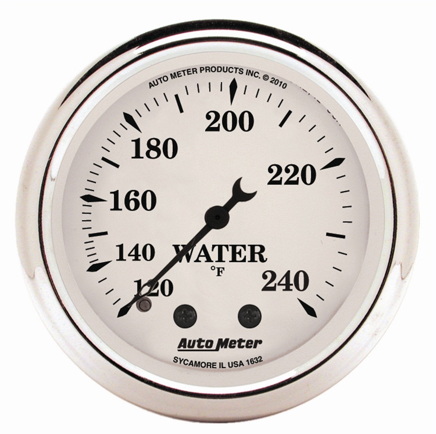 Auto Meter 1632 Old Tyme White Mechanical Water Temperature Gauge