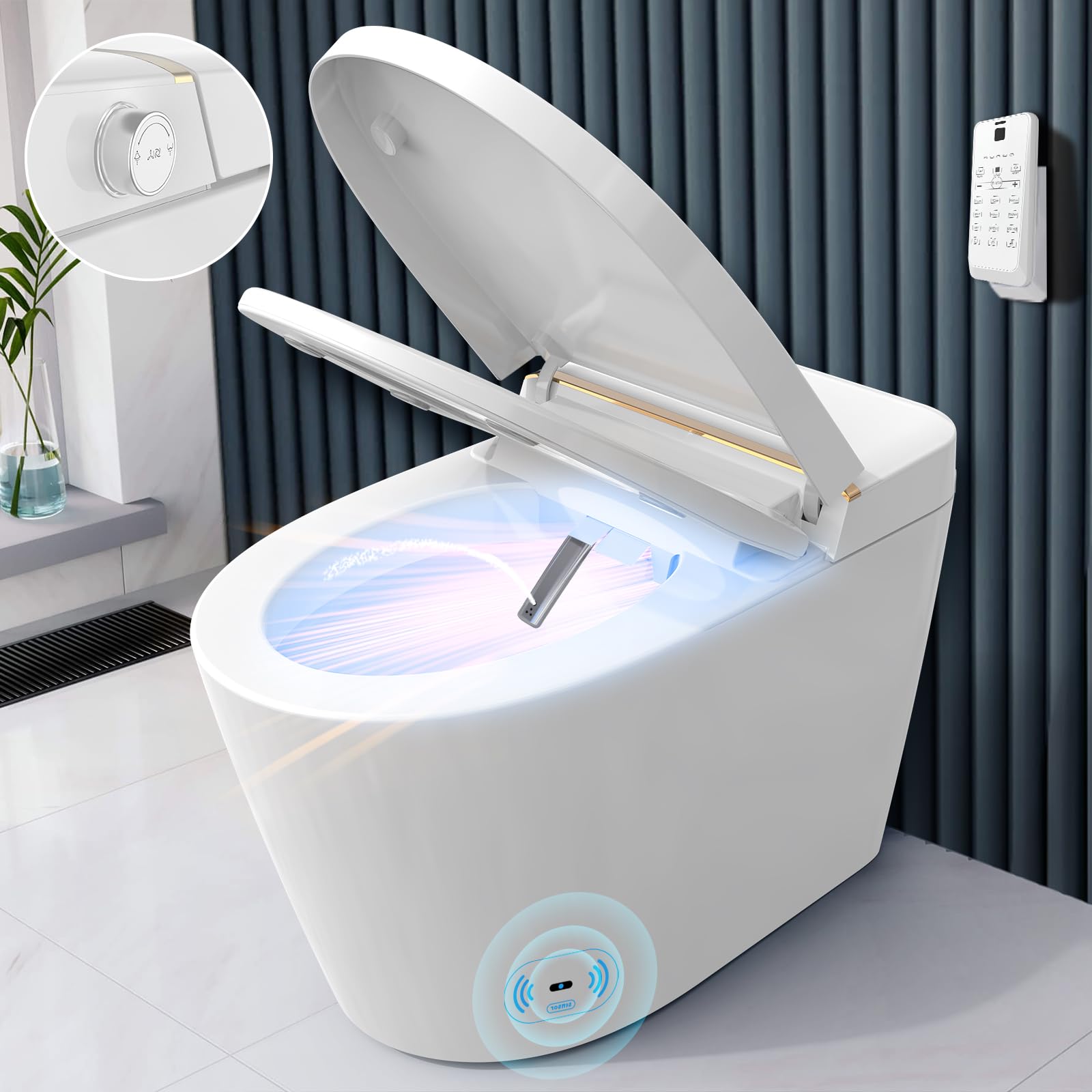 Clean Sense dib-1500R Bidet Toilet Seat for Elongated Toilets