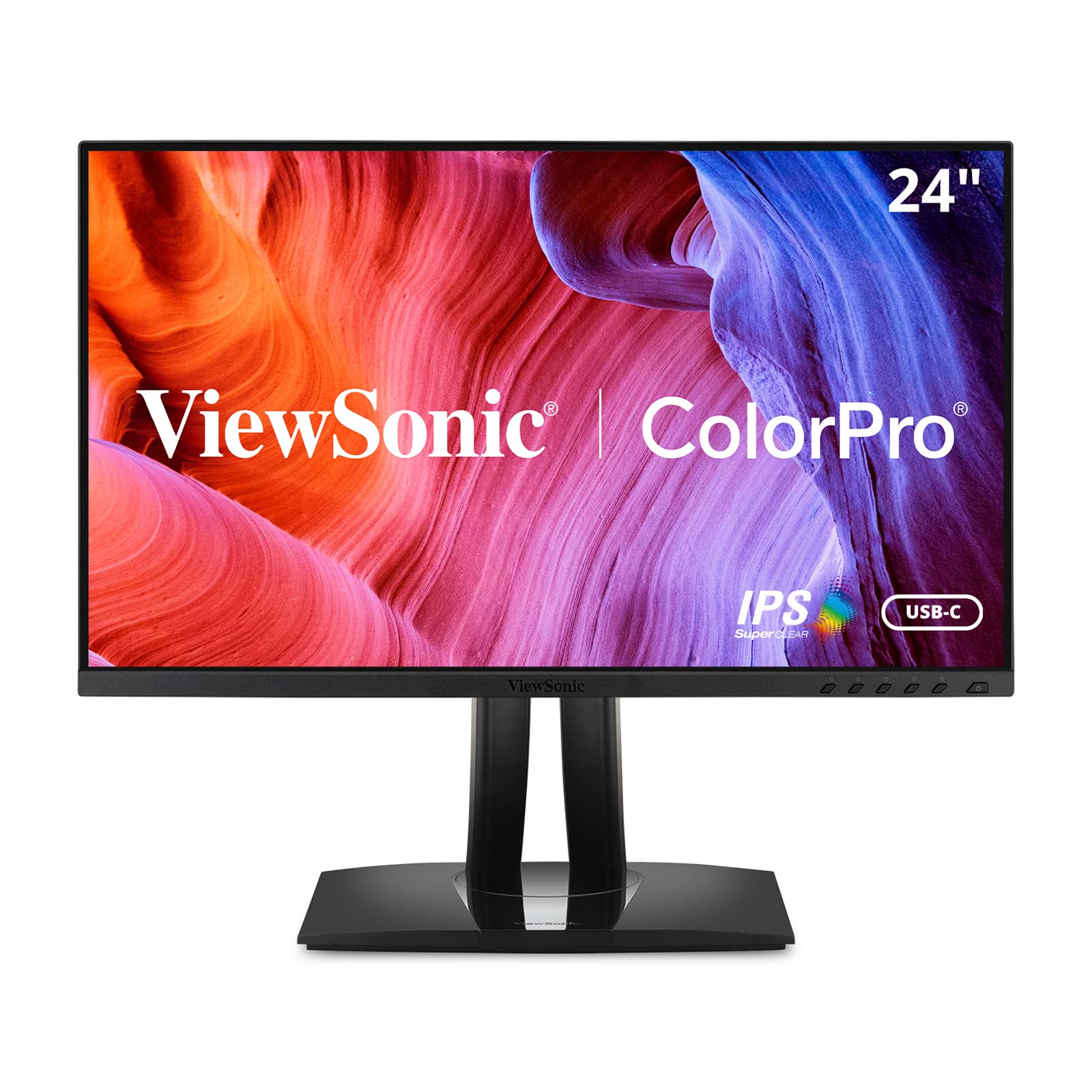 ViewSonic VP2456 24 Inch 1080p IPS Monitor with Ultra-Thin Bezels, Pantone Validated, HDMI, DisplayPort and 60W USB C