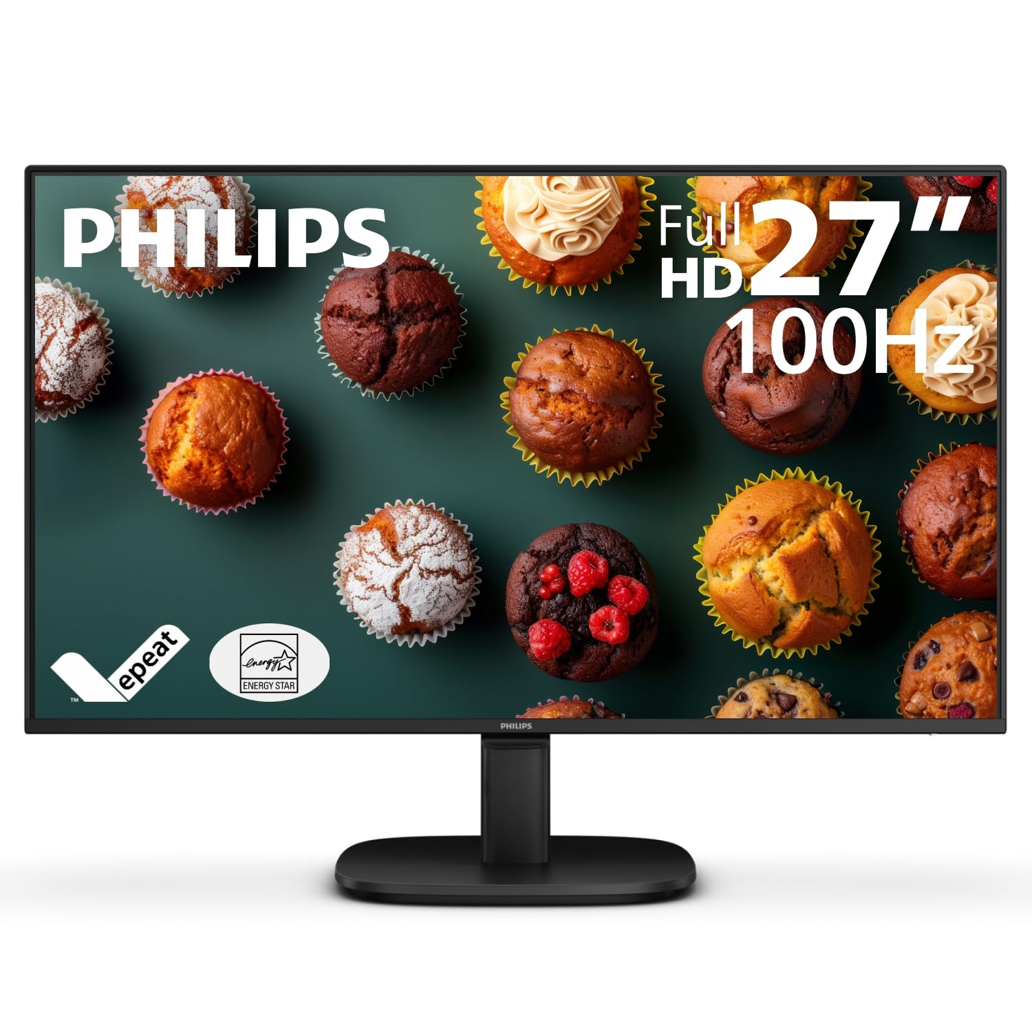 Philips 27B2N2100 27 inch FHD (1920 x 1080) 100Hz Gaming Office Monitor, Energy Star Certified, EPEAT Gold Certification, HDMI & VGA, 4 Year Advance Replacement Warranty