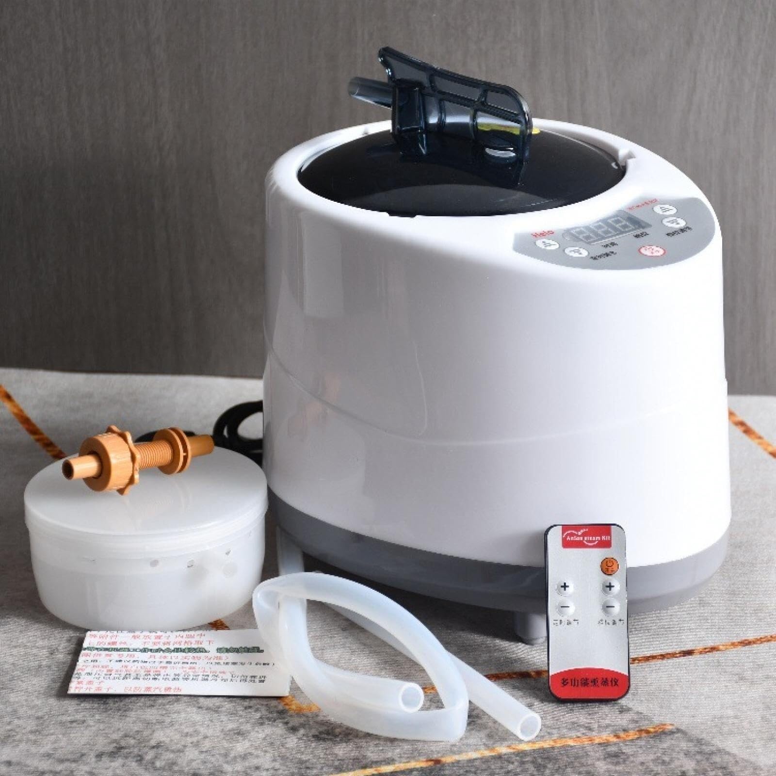 DJCDDM Portable Sauna Steam Fumigation Machine, Home Spa Sauna Steam Machine, 9 Gears Adjustment and Timing: Remote Control, Anti-Dry Burning，for Body Therapy Steaming