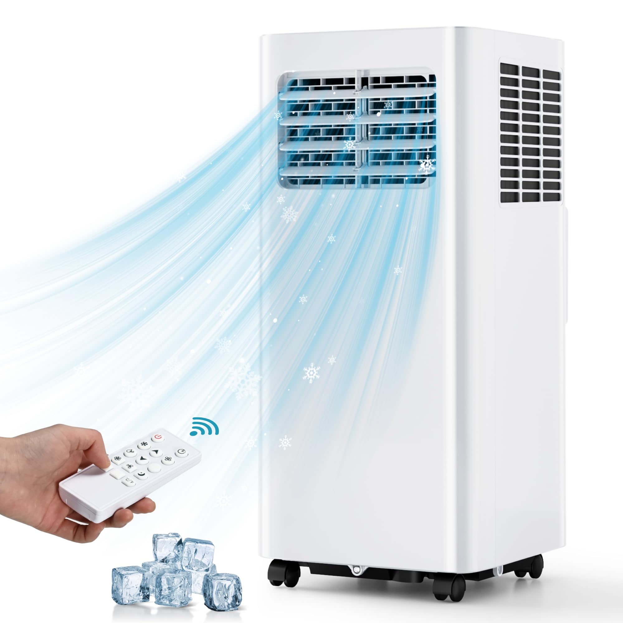EUHOMY Portable Air Conditioners 10,000 Btu, 3 in 1 Portable Cooling AC with Dehumidifier, Fan, Sleep Modes, AC Unit with Remote Control & 24H Timer for Bedroom, Rooms, Apartments up to 450 Sq.Ft.