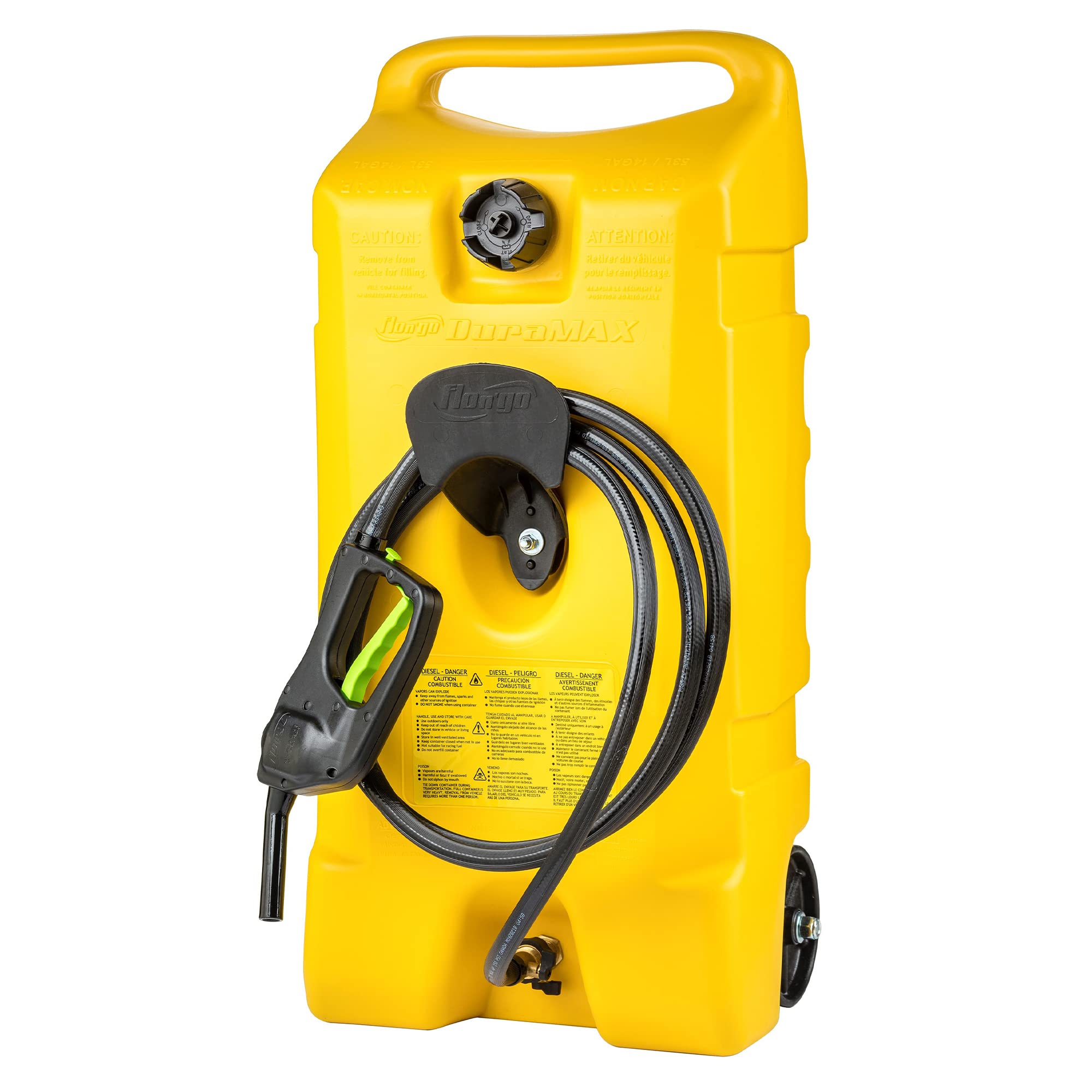 Scepter Portable Diesel Fuel Tank, Gas Storage Caddy with Pump & Hose, 14 Gallon