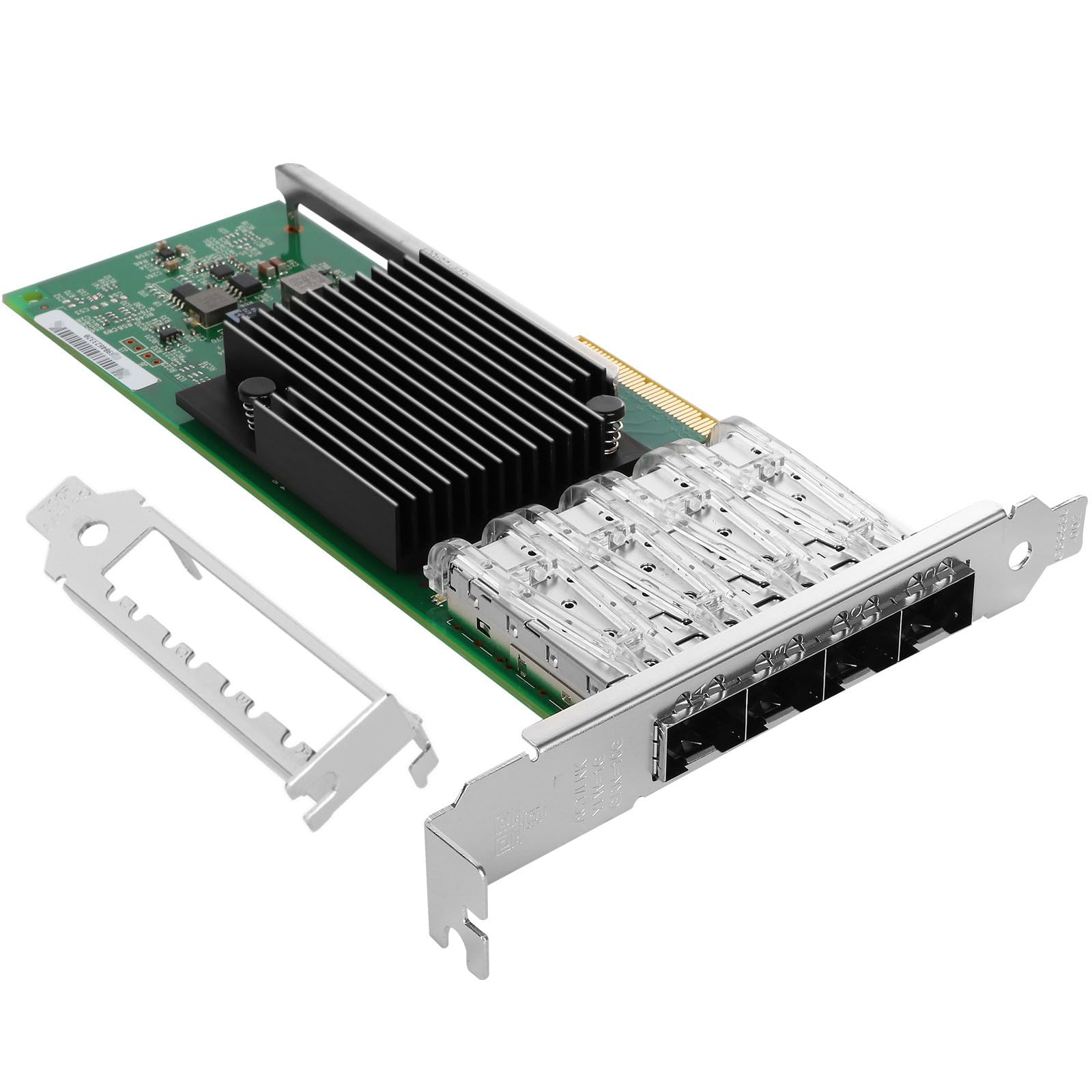 Euqvos PCIe Ethernet Network Card for Intel X710-DA4 XL710BM1 Chipset PCIe 3.0 x8 10Gb 4 Port SFP+ LAN Card Support Windows Server/Windows/Linux/VMware/ESX