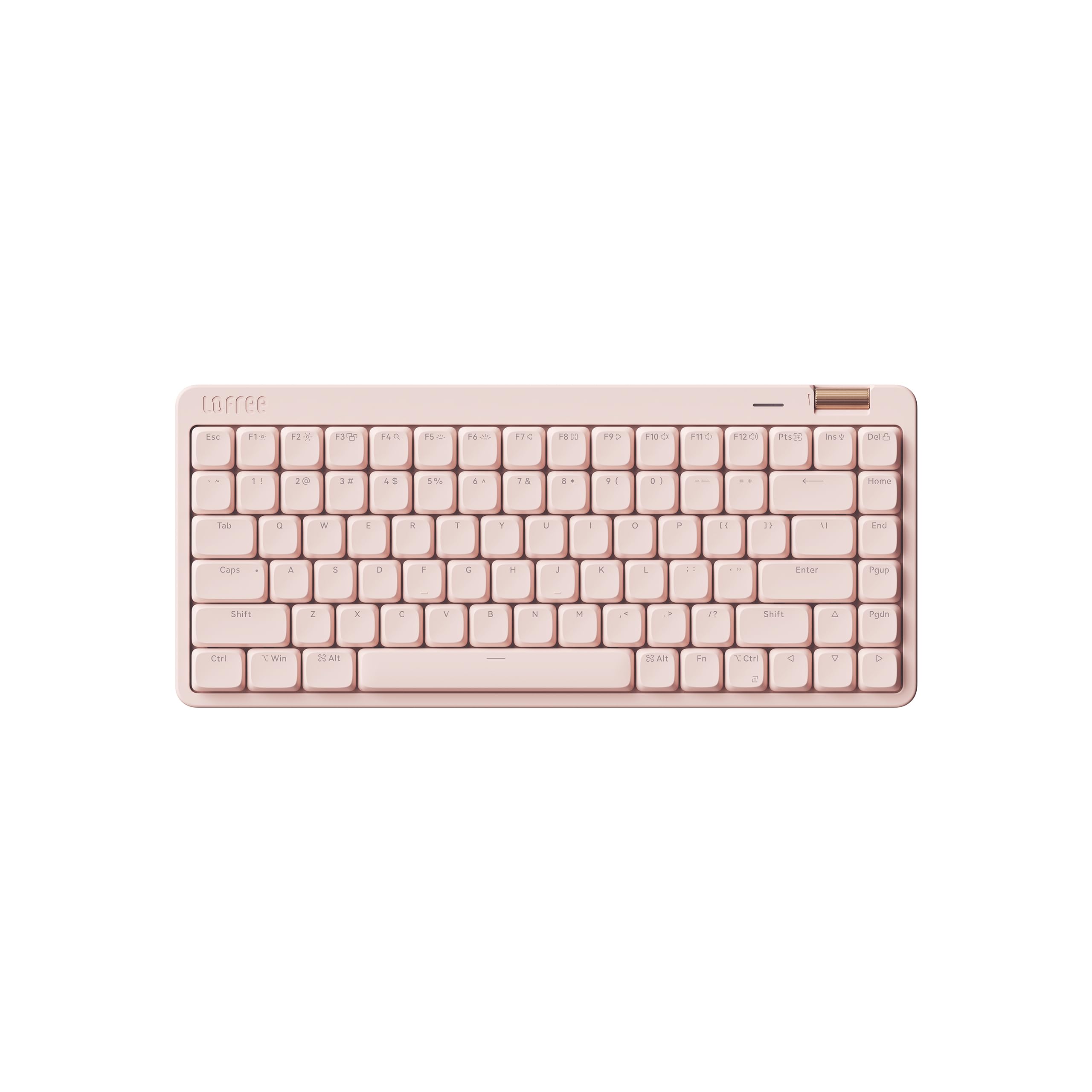 Flow Lite 84 Keys Low Profile Mechanical Keyboard, 75% Swappable Rechargeable Wireless Keyboard with 2.4G Receiver, Bluetooth and Wired Connection for Windows, Mac/Spector Linear Switches (Flamingo)