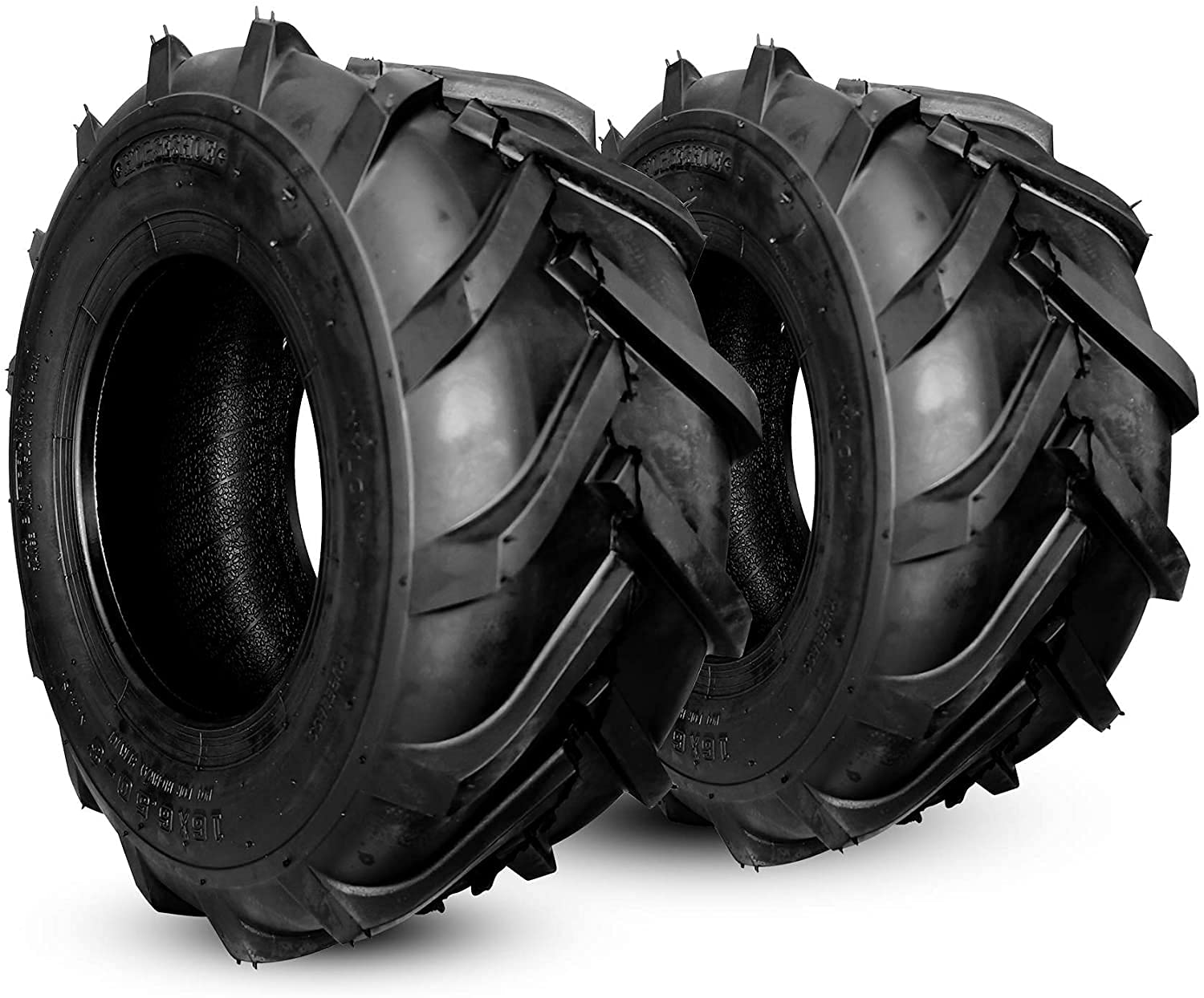 2 NEW HORSESHOE 18x9.50-8 6Ply Super Lug Herring Bone for Ditch Witch Trencher AG Farm Tractor Ridding Lawn Mower Tires Tubeless 18 950 8 T148 189508