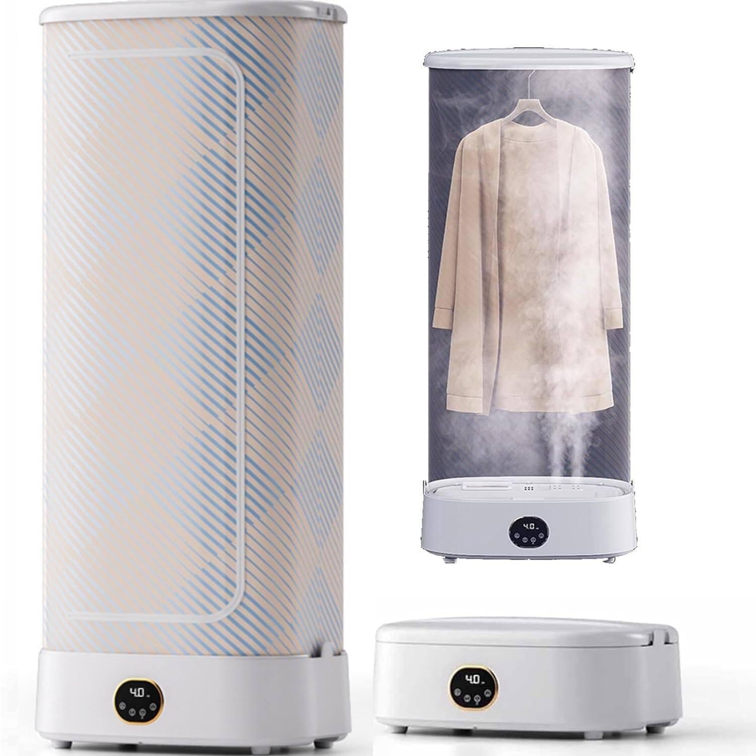 LOUNVGJK Electric Clothes Dryer, 1000W Portable Steam Drying Machine, Automatic Ironing Machine, 360 Hot Air Circulation/240Min Intelligent Timer