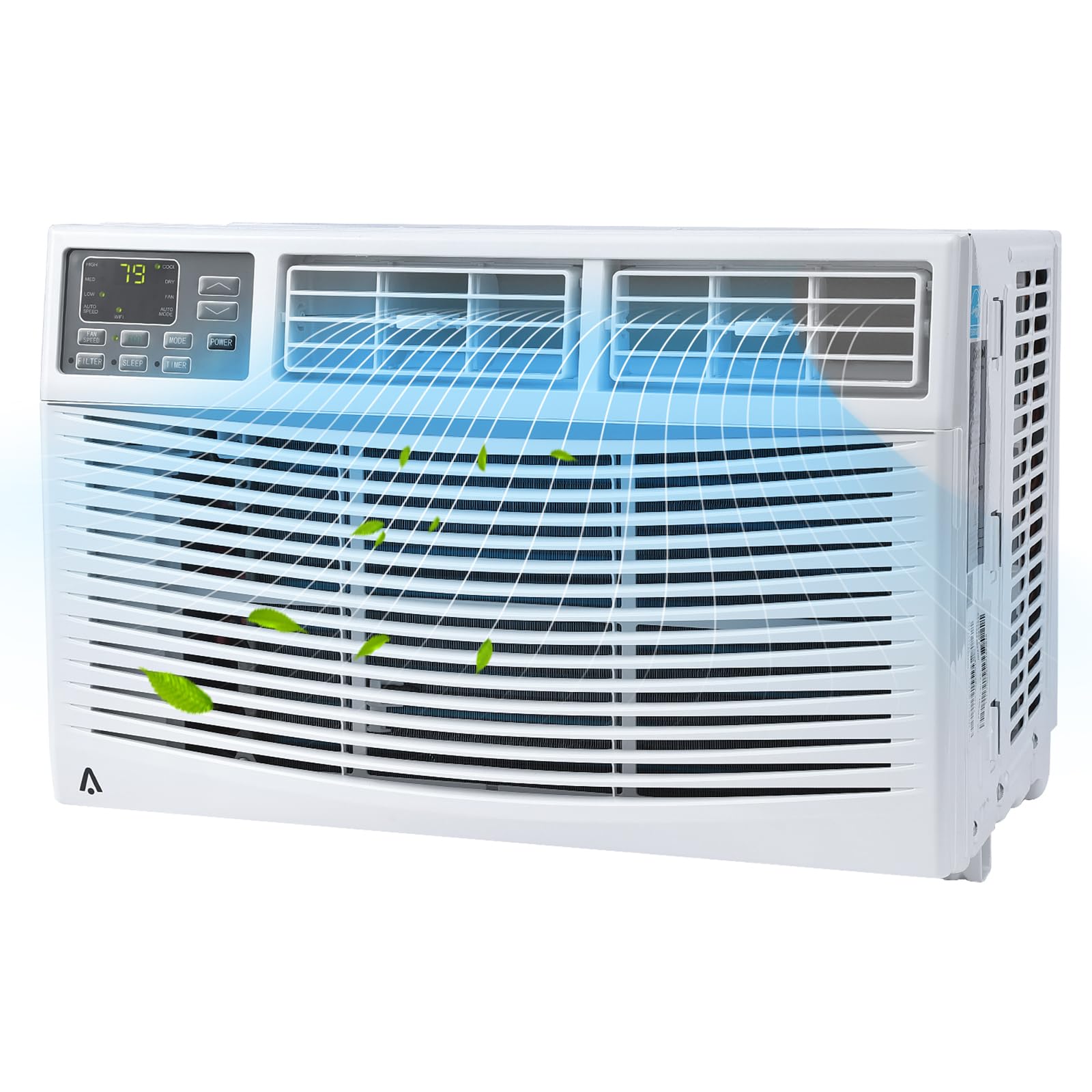8000btu Window Air Conditioner Fast Cooling 350 Sq.ft., Indoor Ac Unit With Remote Control, Wi-Fi Enabled, 115V Mini Air Conditioner For Bedroom With 3 Cooling Modes, Fans Speed, Drying