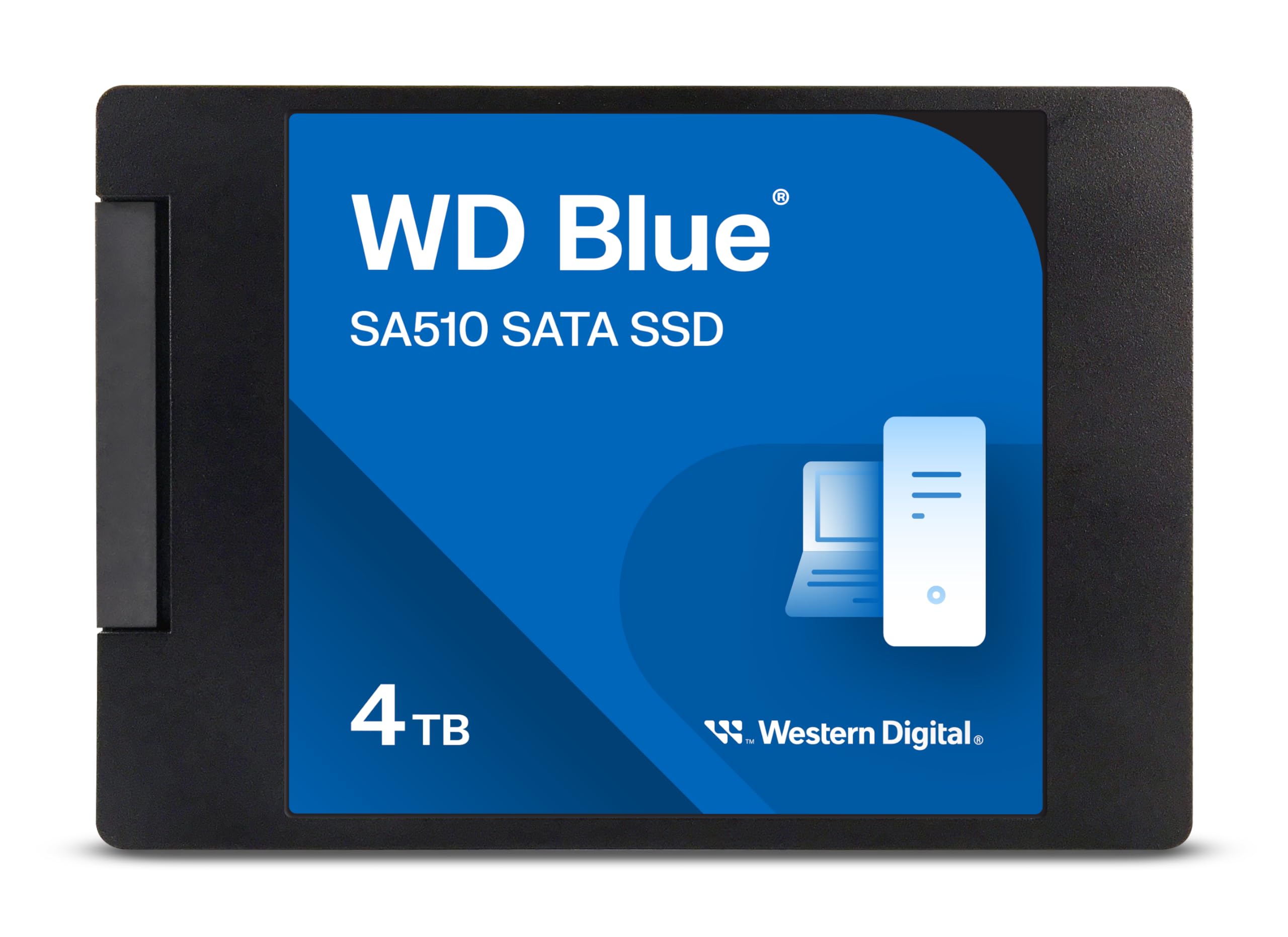 Western Digital 4TB WD Blue SA510 SATA Internal Solid State Drive SSD - SATA III 6 Gb/s, 2.5"/7mm, Up to 560 MB/s - WDS400T3B0A, Blue