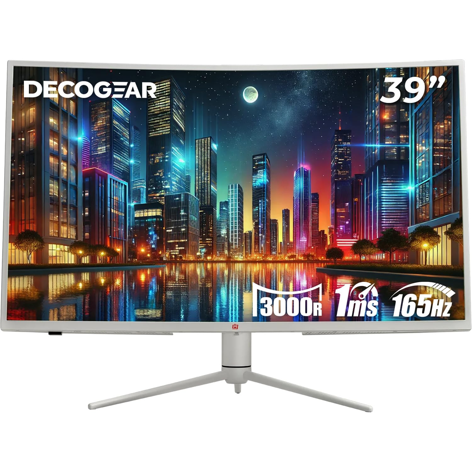 Deco Gear 39 Curved Ultrawide Gaming Monitor, 2560 x 1440, HDR400, 165 Hz, 99% sRGB, HDMI 2.0, DP 1.4