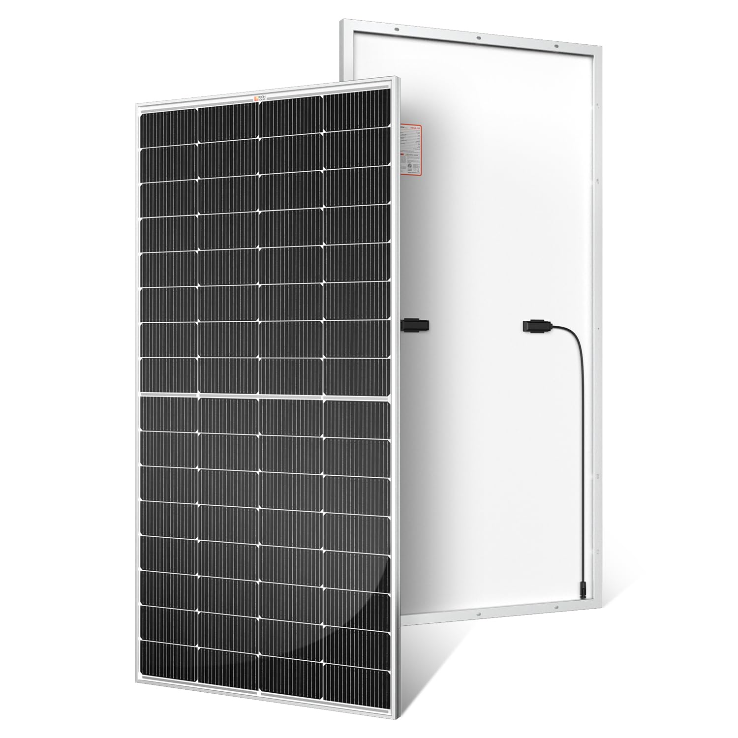 RICH SOLAR 220 Watt 12 Volt 16BB Cell Monocrystalline Solar Panel High Efficiency Solar Module for RV Trailer Camper Marine Off Grid