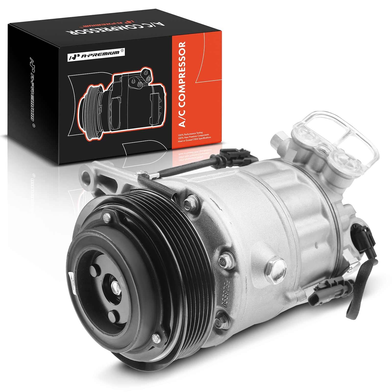 A-Premium Air Conditioner AC Compressor with Clutch Compatible with Chevrolet Chevy Impala 2016-2018, Equinox 2016-2017 & GMC Terrain & Buick LaCrosse & Cadillac XTS